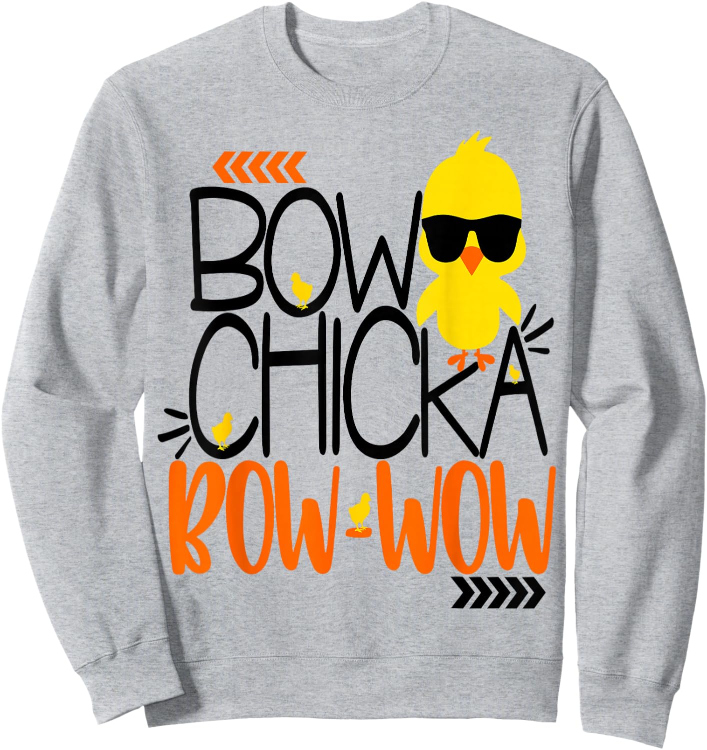 Funny Boys Easter Shirt Bow Chicka Bow Wow Flirty Kids Chick Sweatshirt - Sweatshirt | Ash