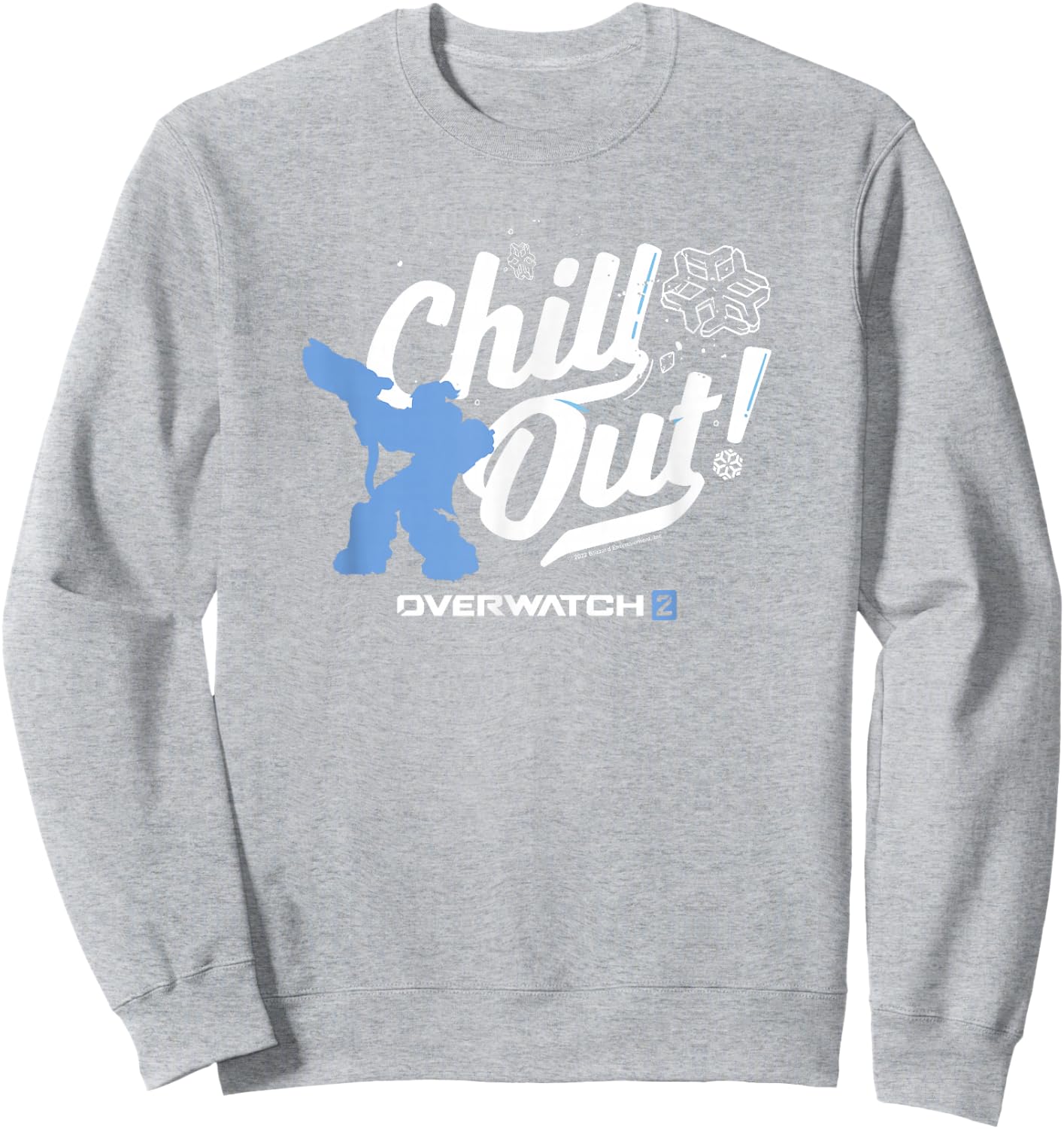 Overwatch 2 Mei Chill Out Blue Center Icon Sweatshirt - Sweatshirt | Ash