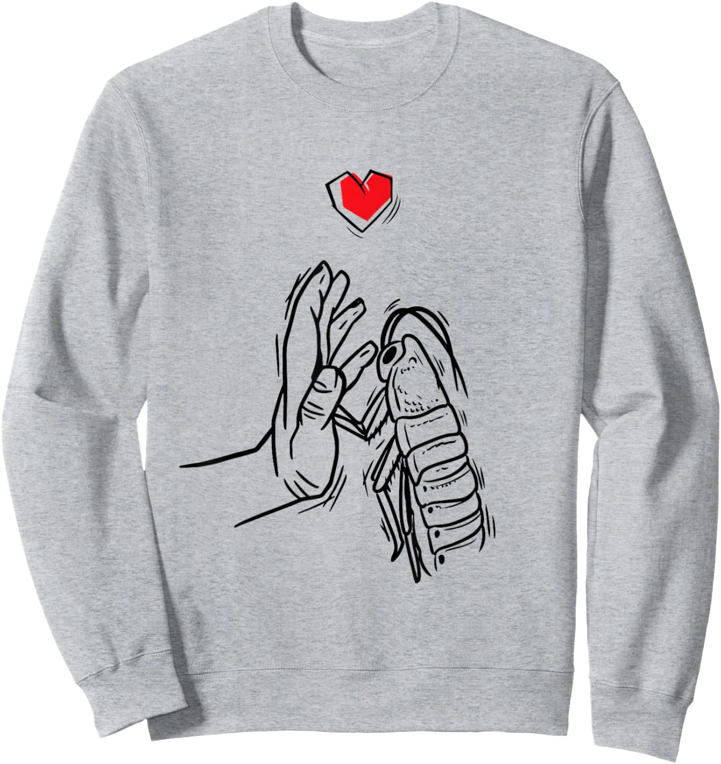 Madagascar Frog Cockroach with Hand Sweatshirt - Sweatshirt | Ash