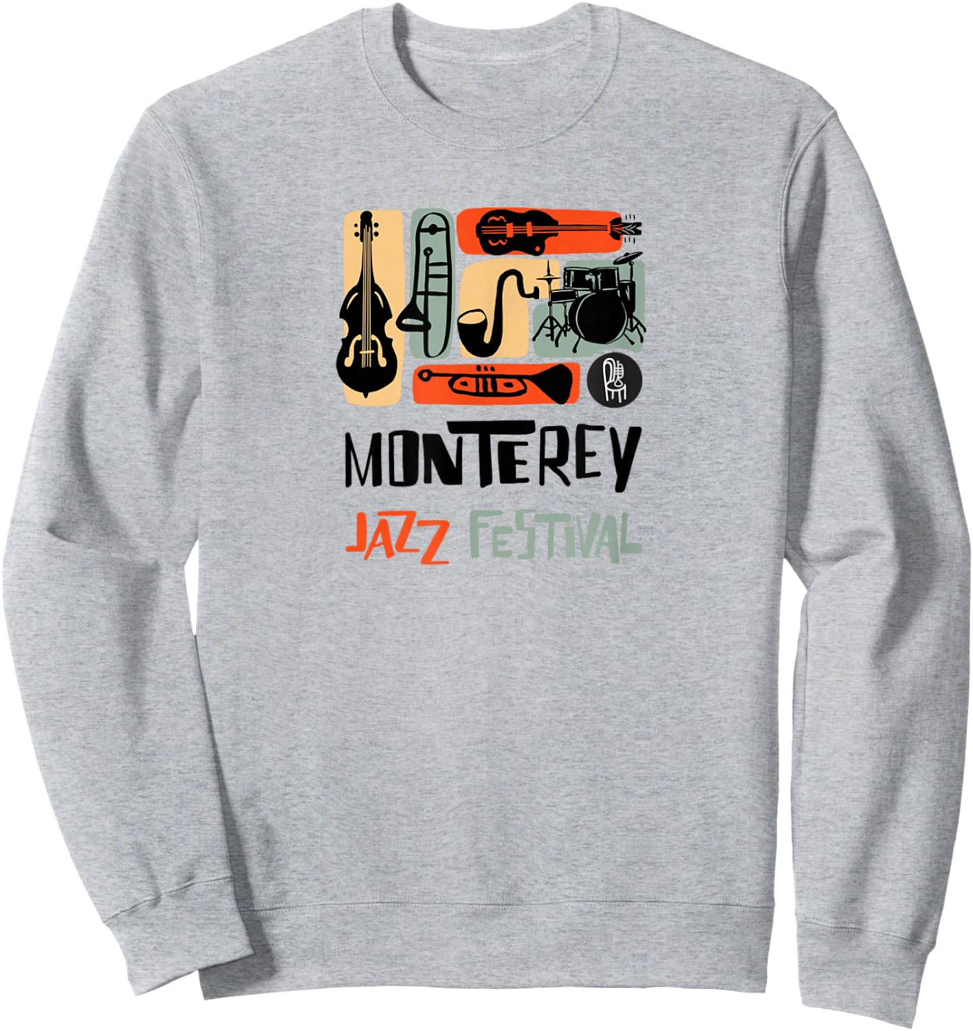 Monterey Jazz Festival Instrument Collage Sweatshirt - Sweatshirt | Ash