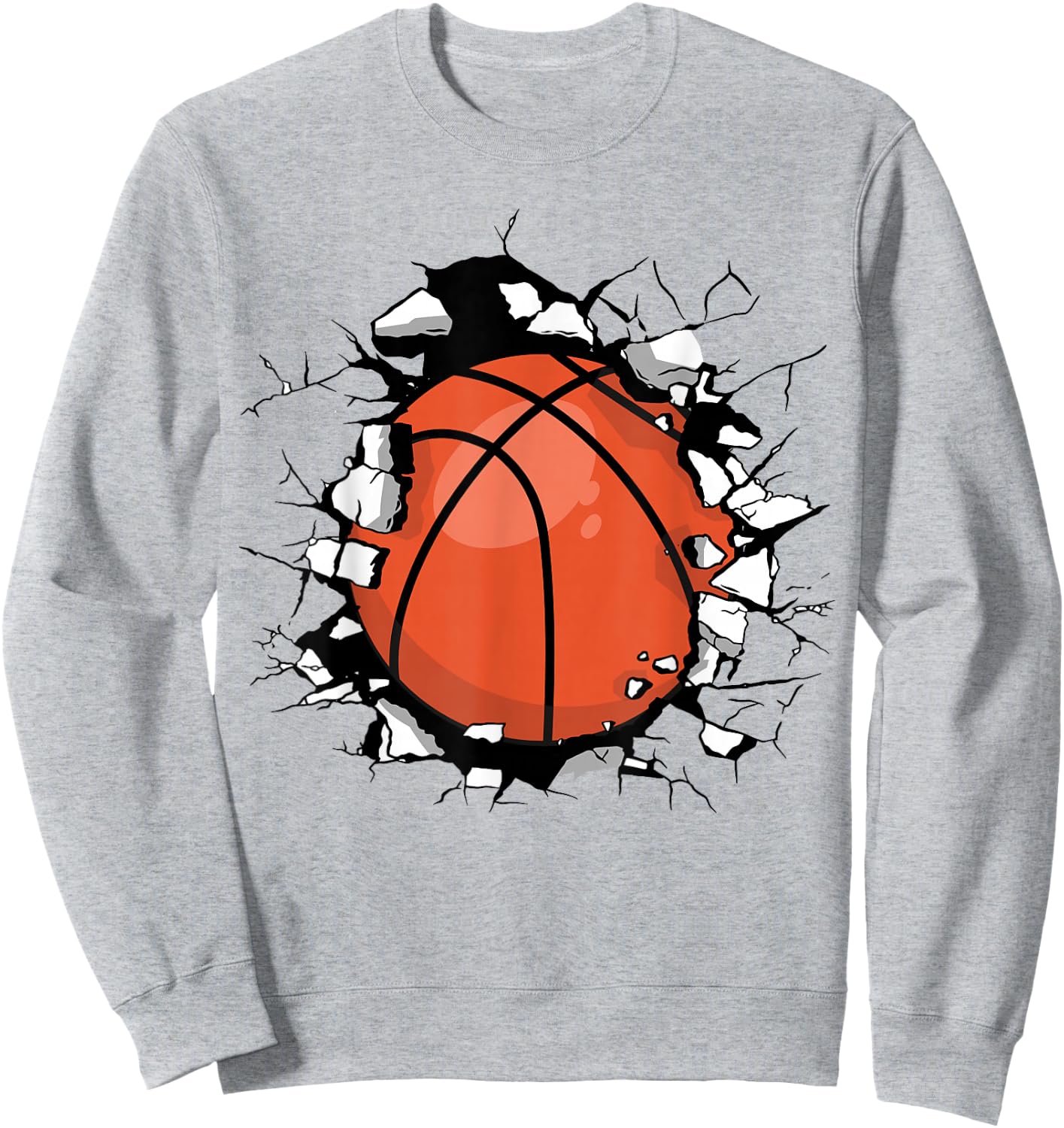 Funny Basketball Sweatshirt - Sweatshirt | Ash