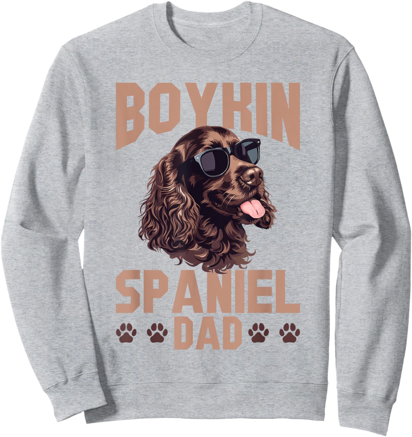 Boykin Spaniel Dog Breed Boykin Spaniel Dad Sweatshirt - Sweatshirt | Ash