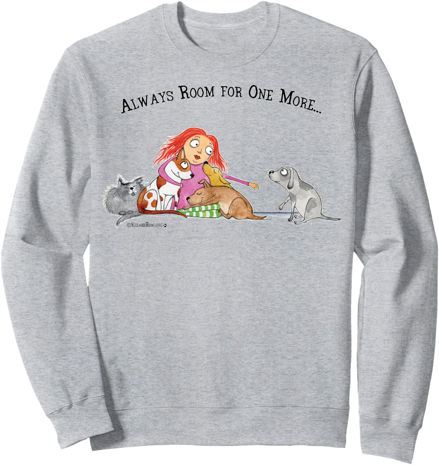 Red and Howling Always Room For One More Sweatshirt - Sweatshirt | Ash