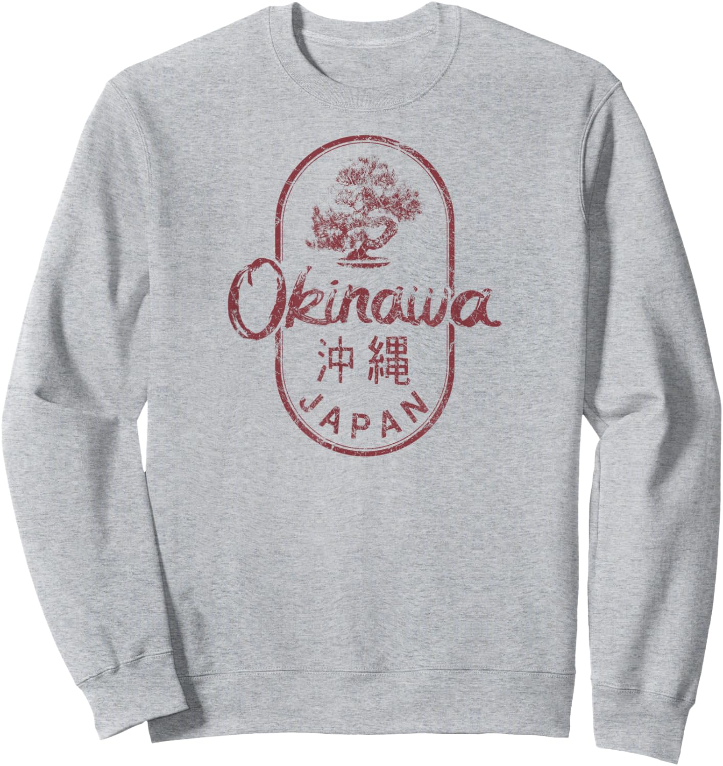 Okinawa Bonsai Tree Japan Vintage Sweatshirt - Sweatshirt | Ash