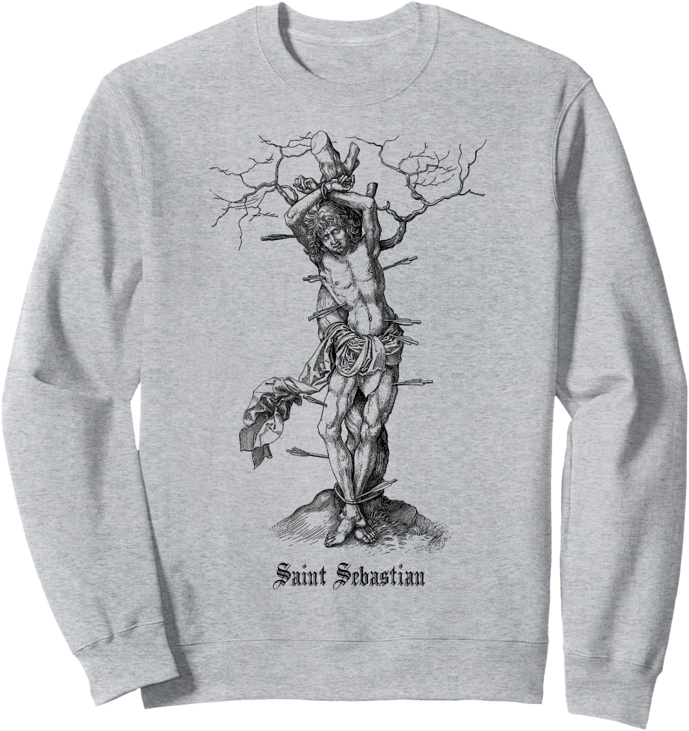 Martyrdom of Saint Sebastian. Christian. Martyr. Sweatshirt - Sweatshirt | Ash