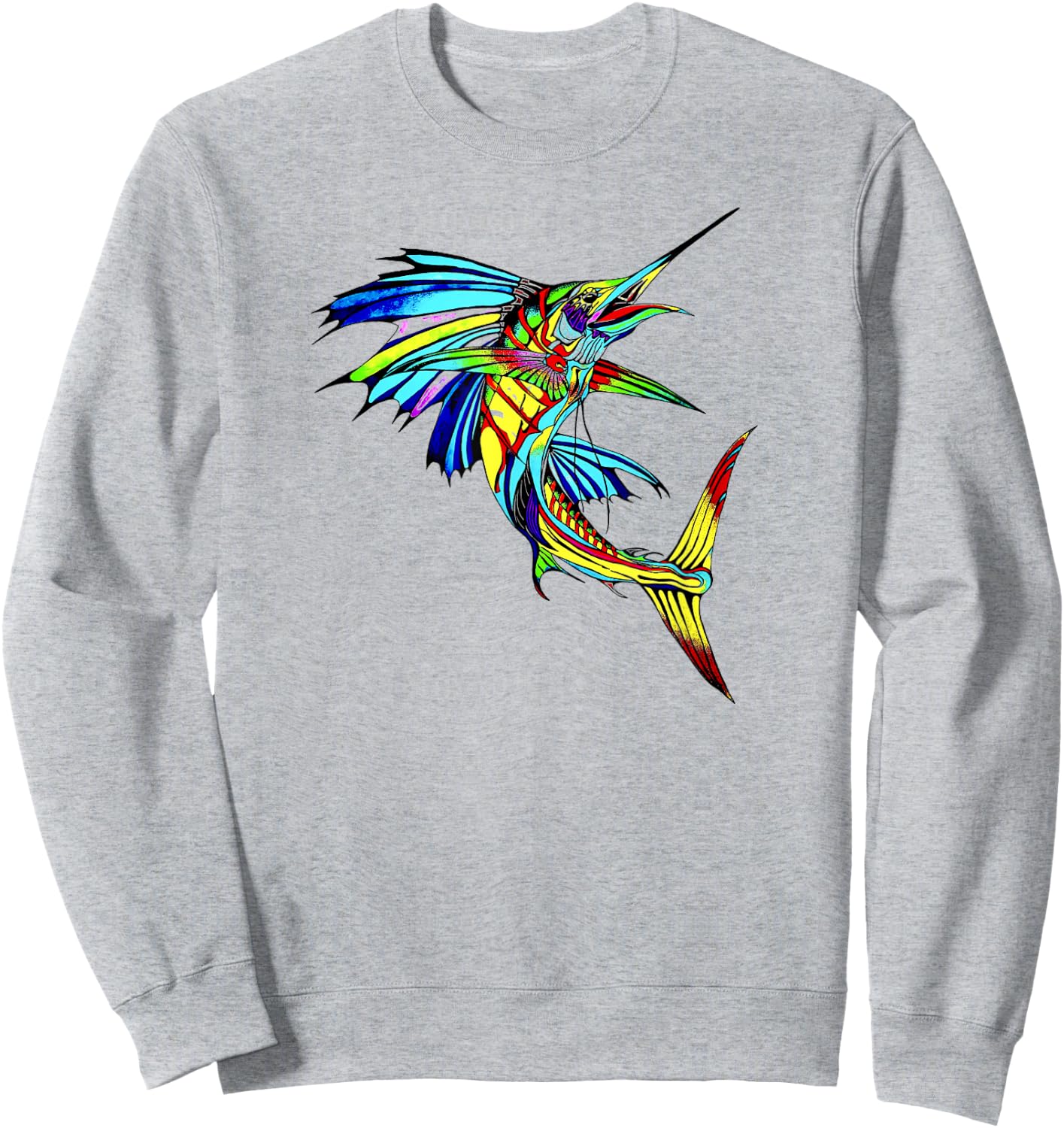 Colorful Sailfish Sweatshirt - Sweatshirt | Ash
