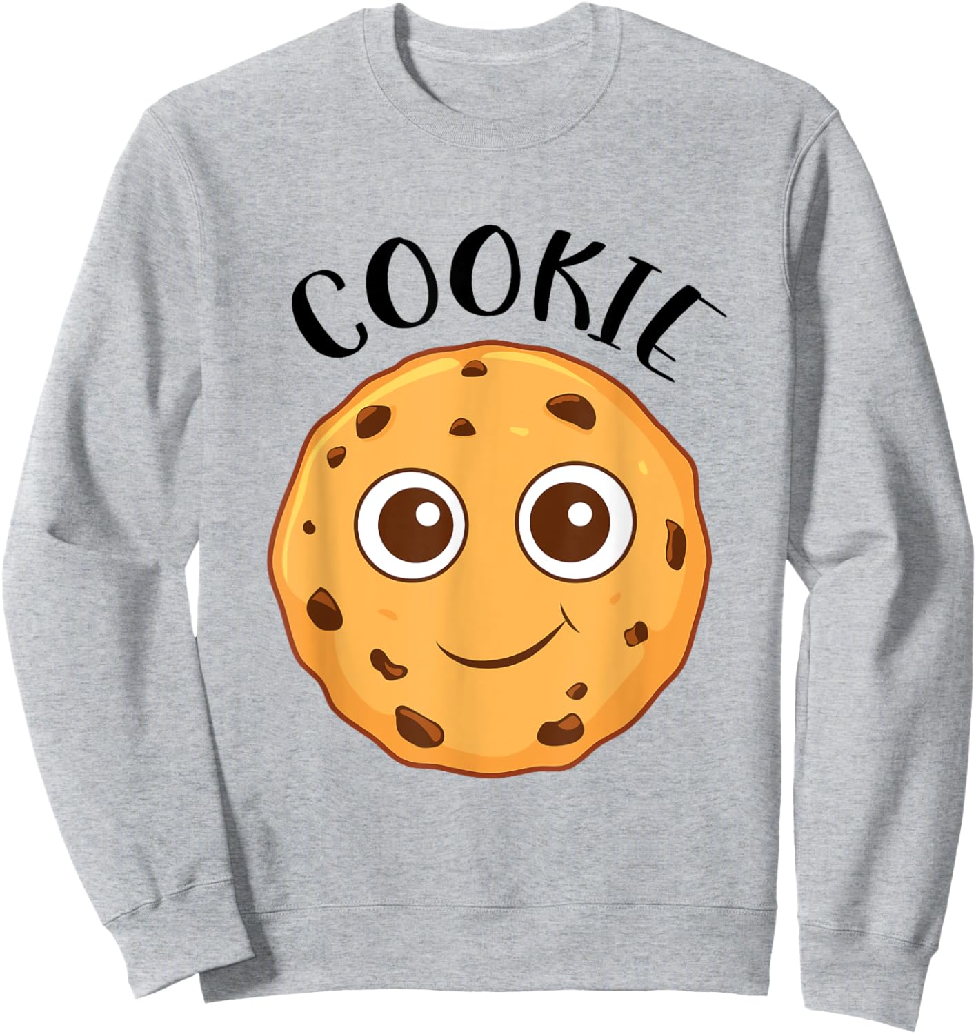 Cute Cookie Costume Funny Halloween Costume Pair Sweatshirt - Sweatshirt | Ash