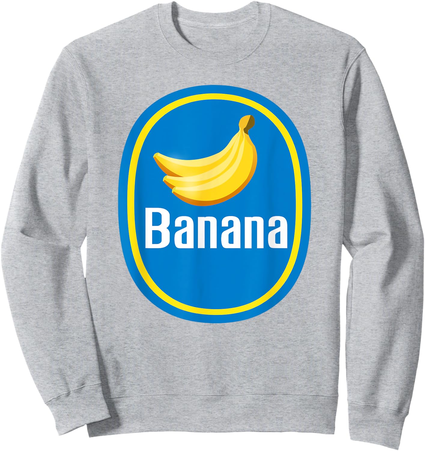 Pretend I'm A Banana Sticker DIY Halloween Costume Yellow Sweatshirt - Sweatshirt | Ash
