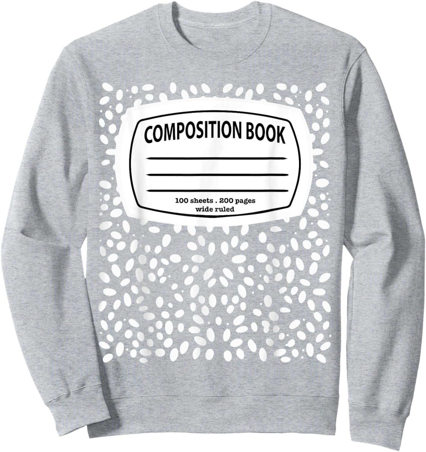 Composition Notebook Costume - Matching Group Halloween Sweatshirt - Sweatshirt | Ash