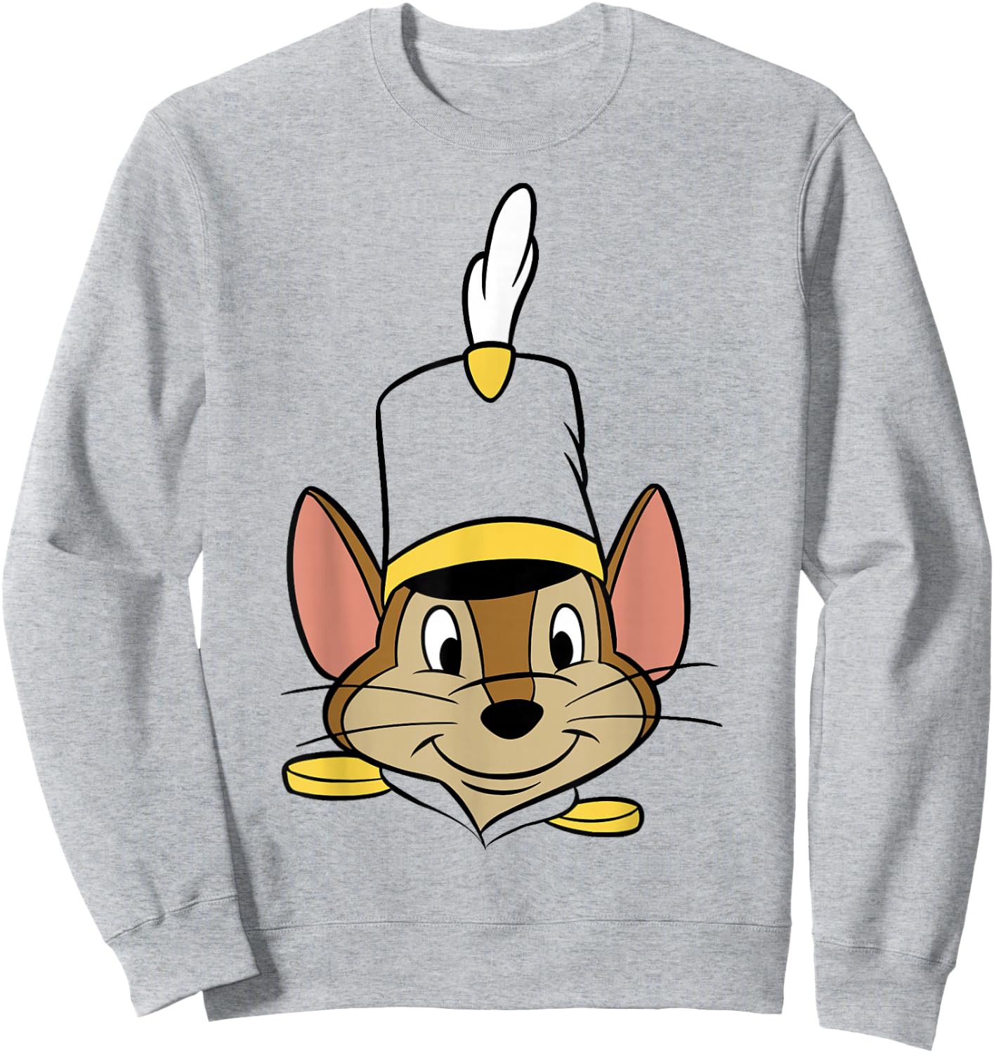 Disney Dumbo Timothy Q. Mouse Big Face Sweatshirt - Sweatshirt | Ash