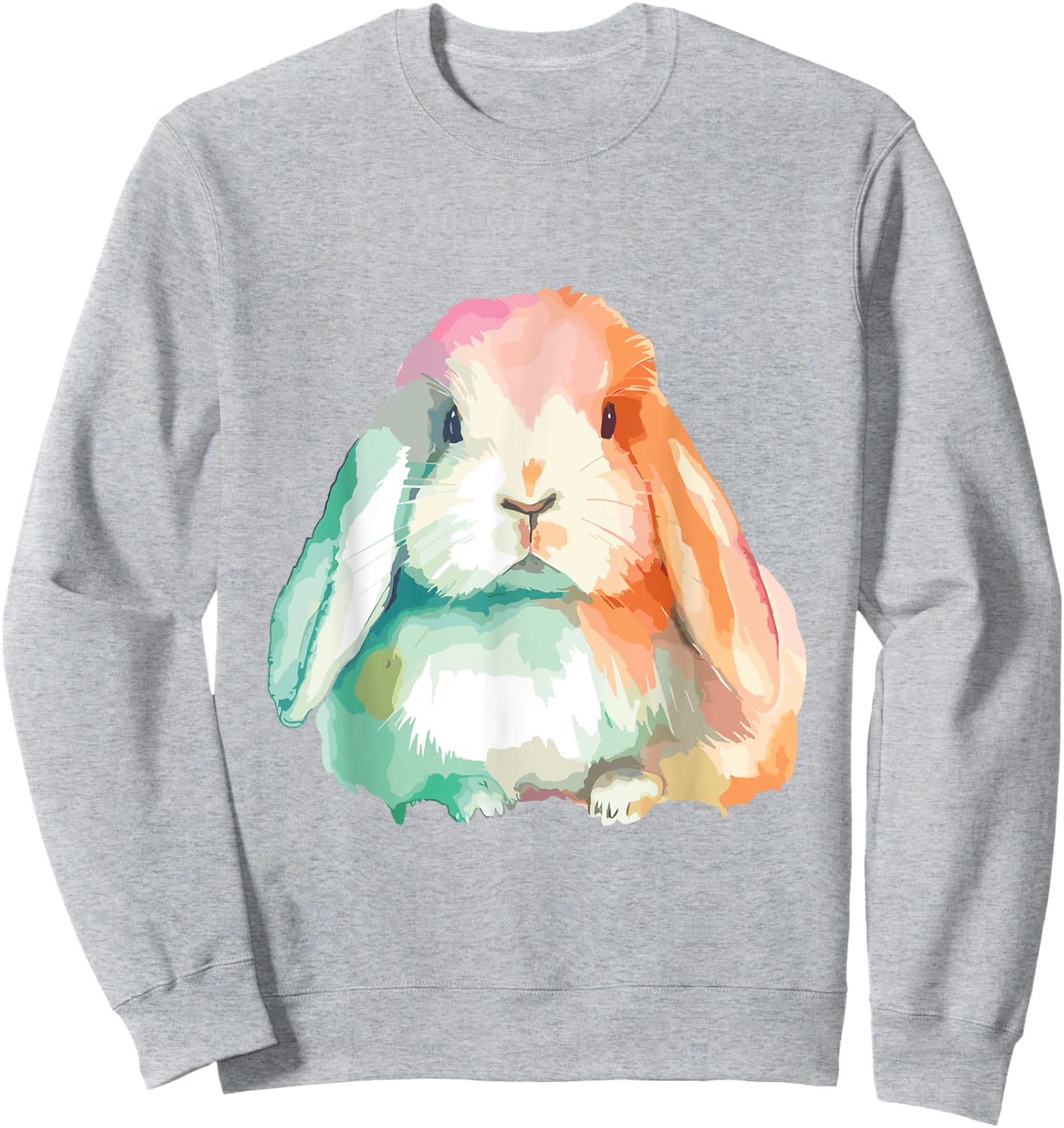 Easter Bunny Holland Lop Rabbit Girl Holland Lop Sweatshirt - Sweatshirt | Ash