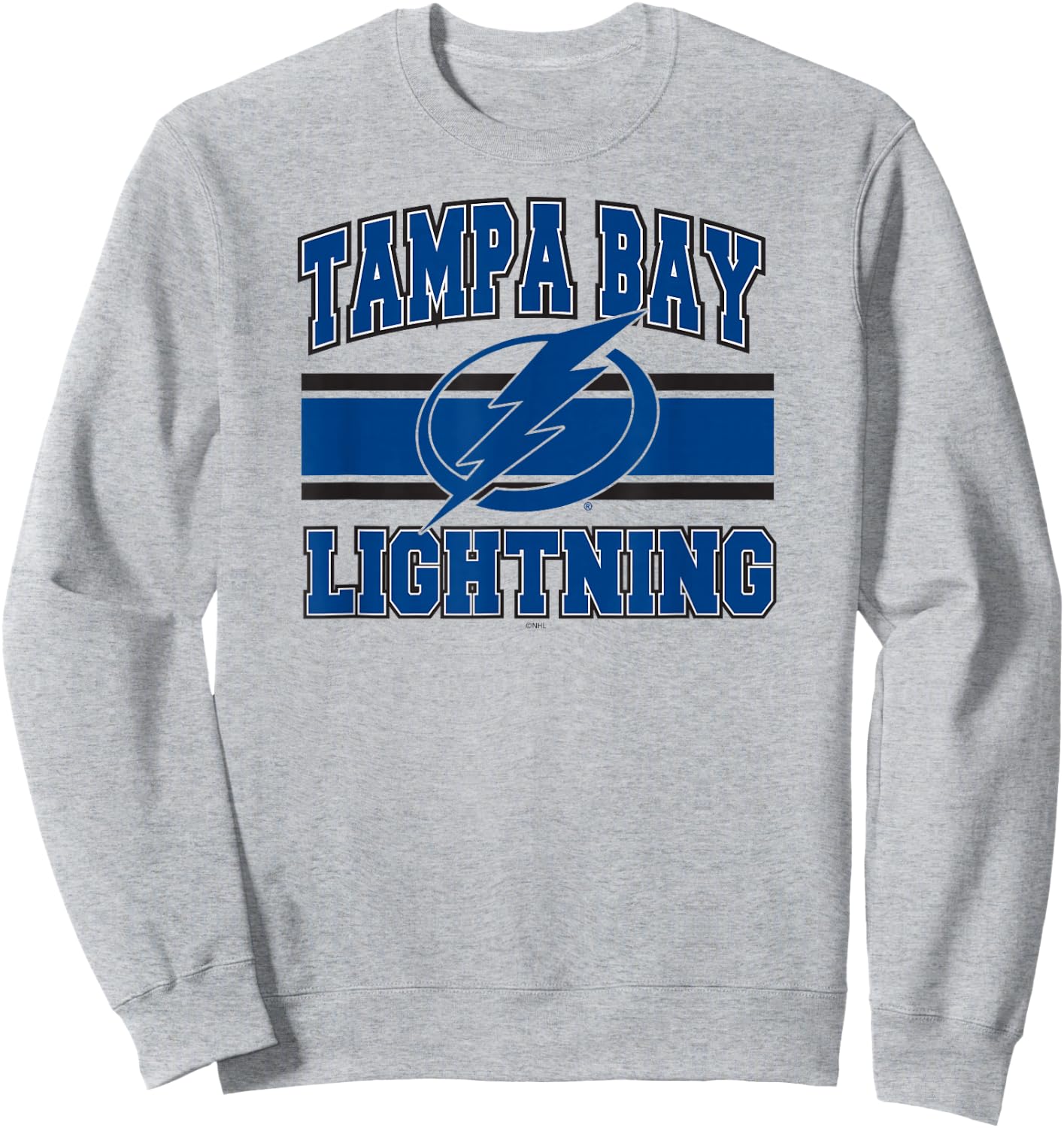 Tampa Bay Lightning Stripe Gray Officially Licensed Sweatshirt - Sweatshirt | Ash