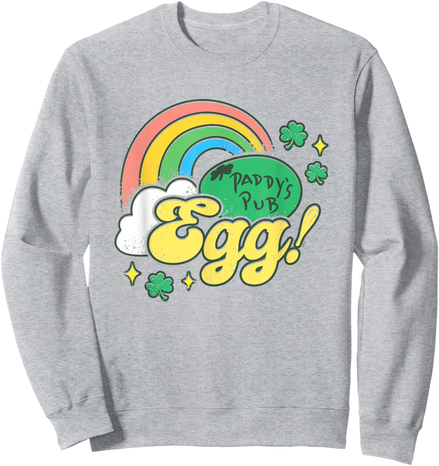 It's Always Sunny In Philadelphia Paddy's Pub Egg Retro Logo Sweatshirt - Sweatshirt | Ash