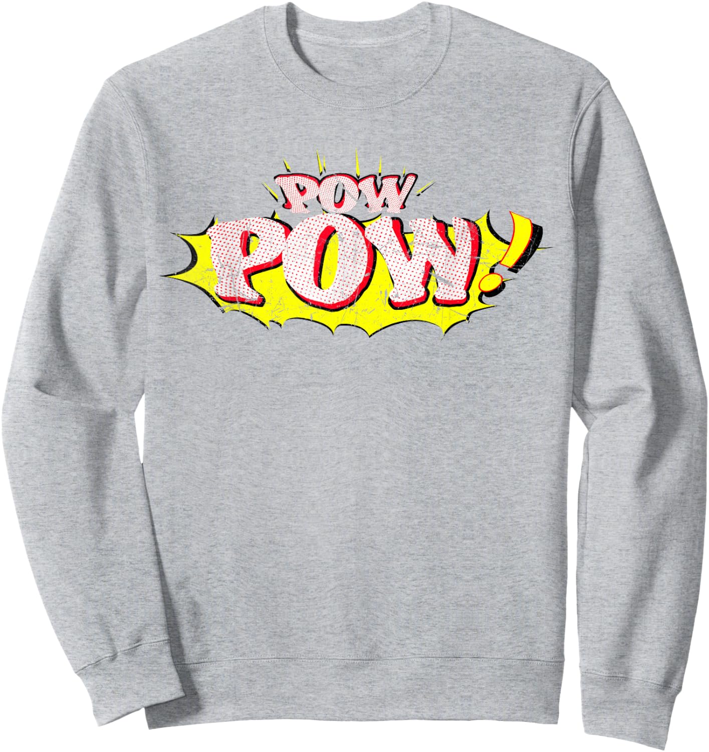 Pow POW! Comic Book Sound Effect Sweatshirt - Sweatshirt | Ash