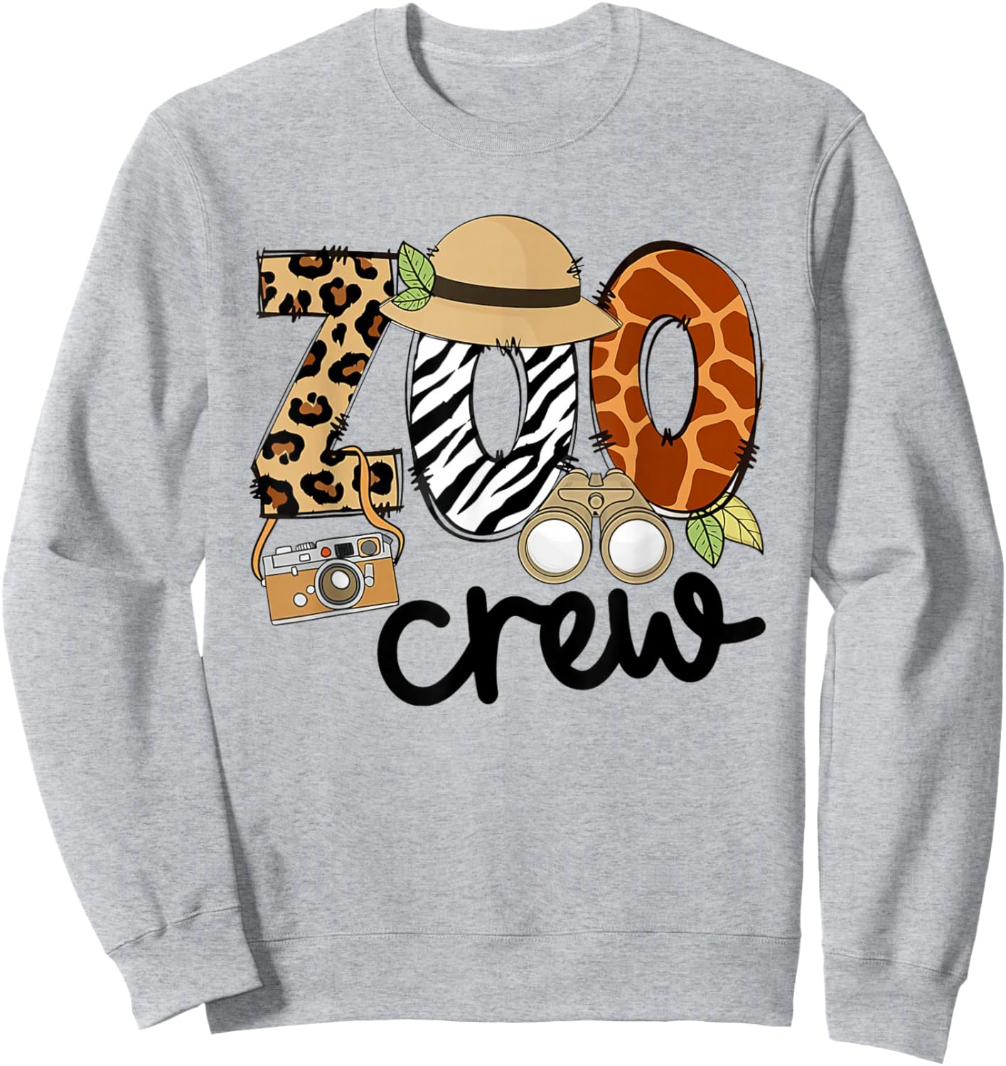 Zoo Crew Leonard Safari Animal Kingdom Zoo Keeper Kids Sweatshirt - Sweatshirt | Ash