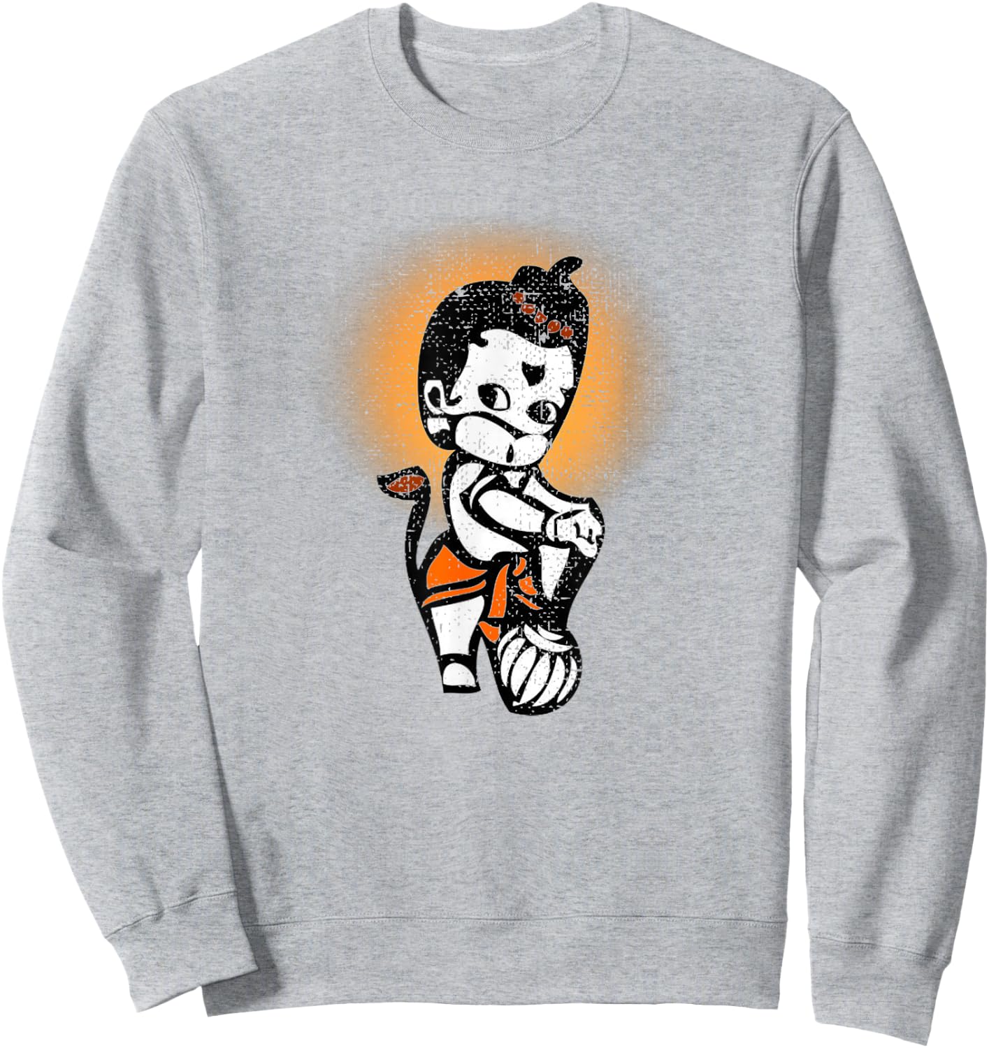 Cute Baby Lord Hanuman Sweatshirt - Sweatshirt | Ash