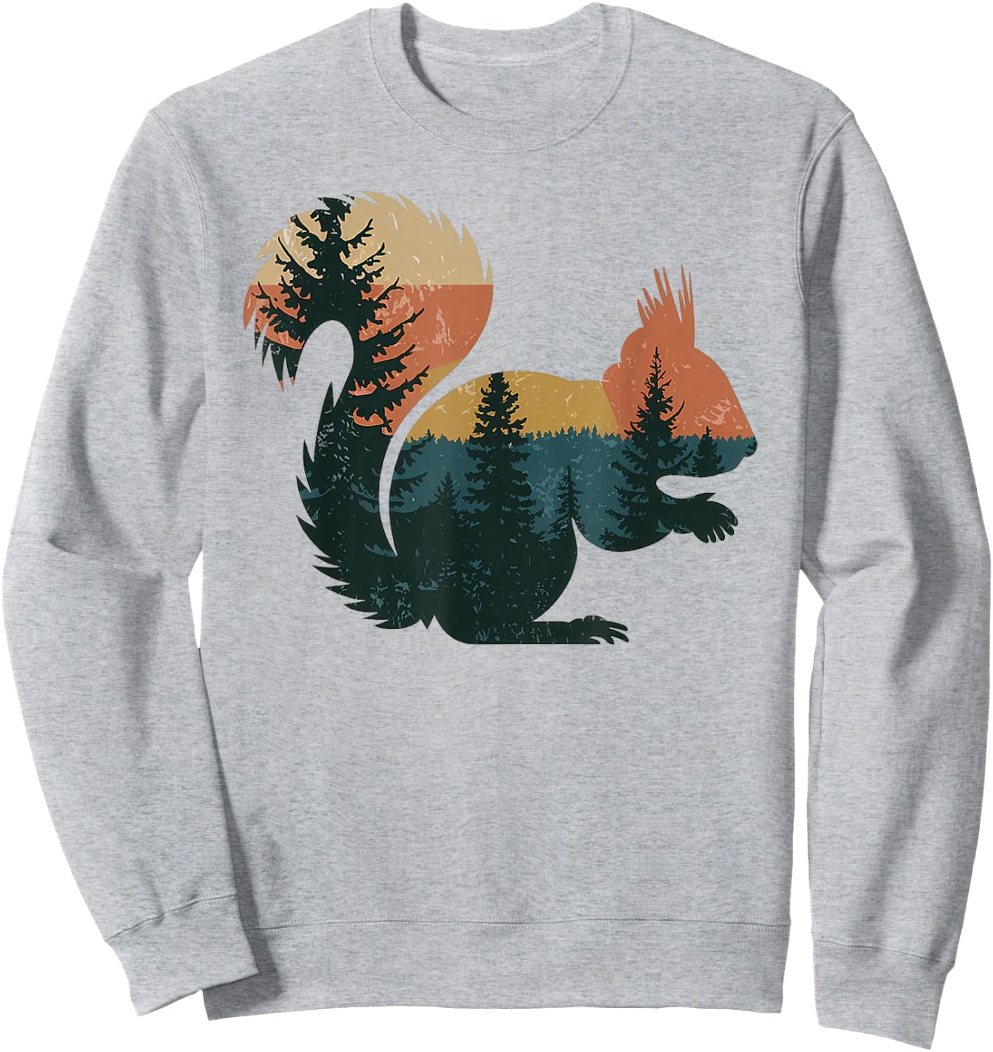 Squirrel Hunting Hiking Outdoor Camping Forest Men Women Sweatshirt - Sweatshirt | Ash