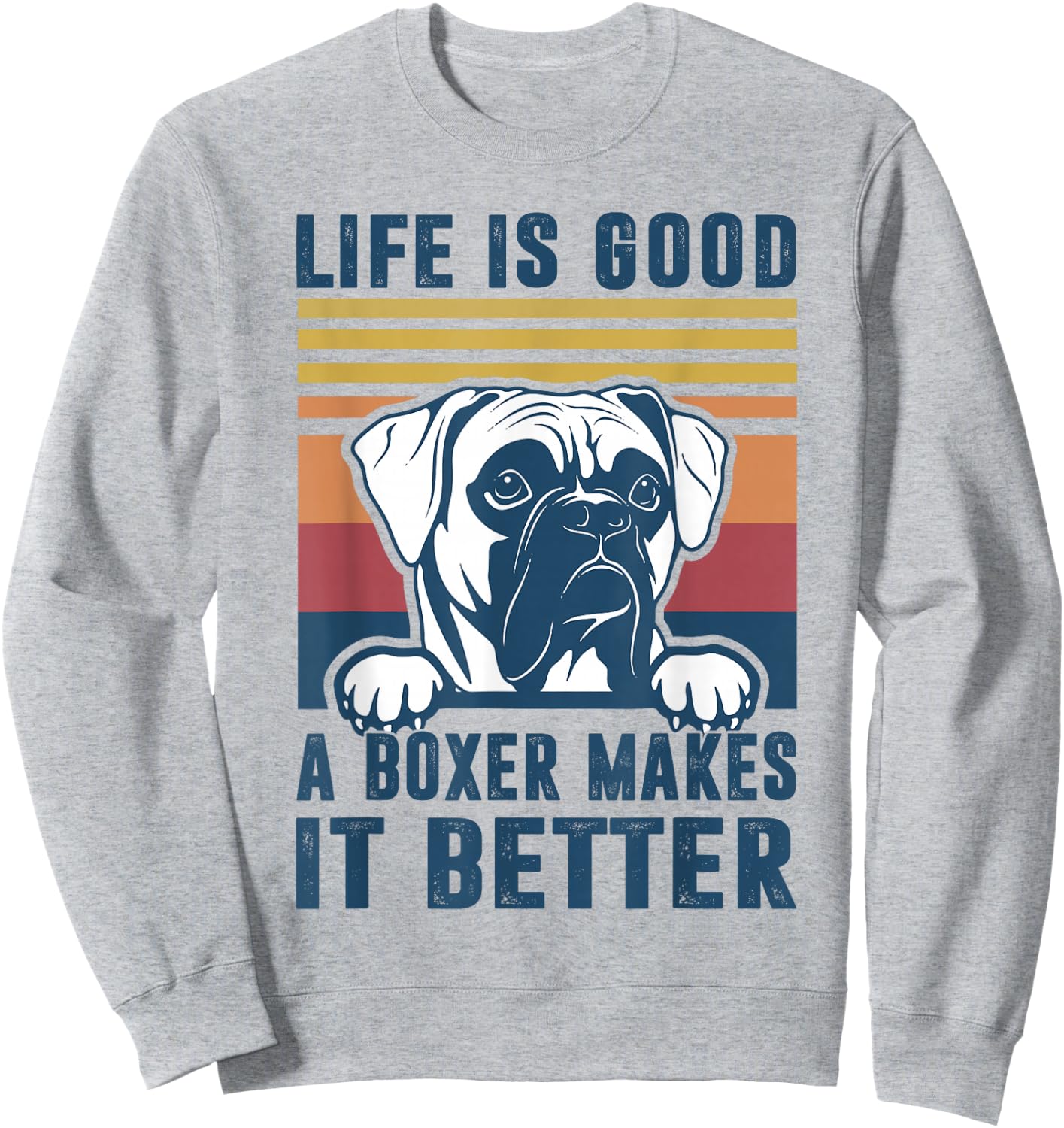 Boxer Dog Gifts Women Boxer Dog Dad Mom Small Sweatshirt - Sweatshirt | Ash