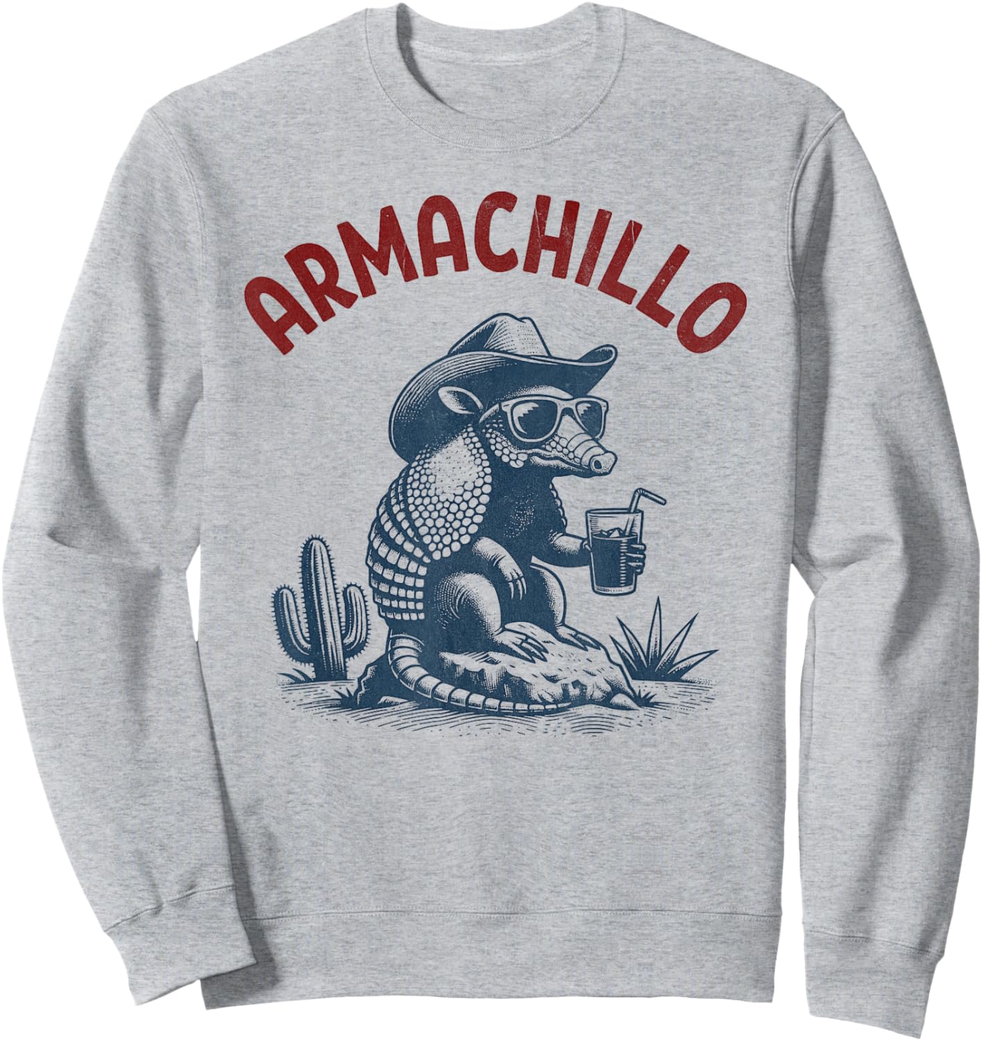 Armachillo - Funny Chilling Desert Armadillo Sweatshirt - Sweatshirt | Ash