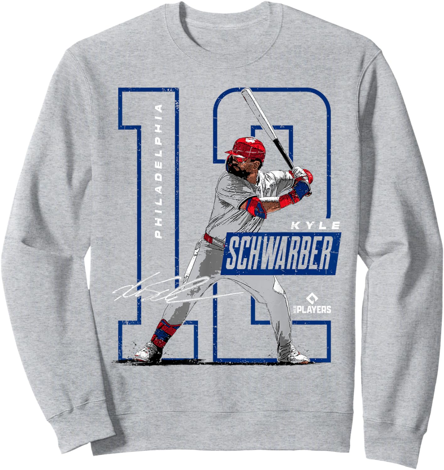 License Champs Kyle Schwarber | Philadelphia Baseball Players | MLBSWB3002 , Small, Red Sweatshirt - Sweatshirt | Ash