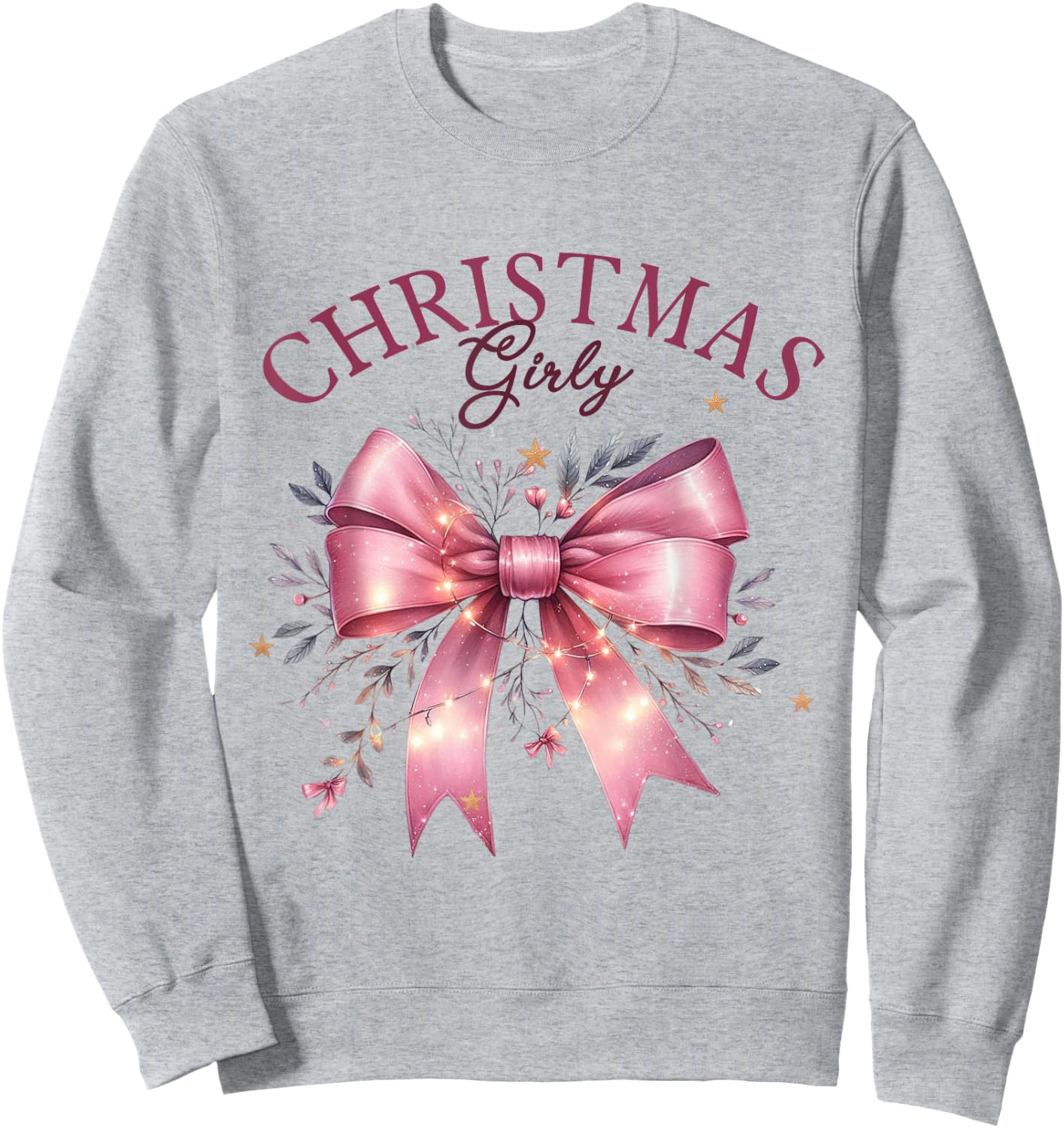 Christmas Girly Pink Christmas Girl Women Sweatshirt - Sweatshirt | Ash