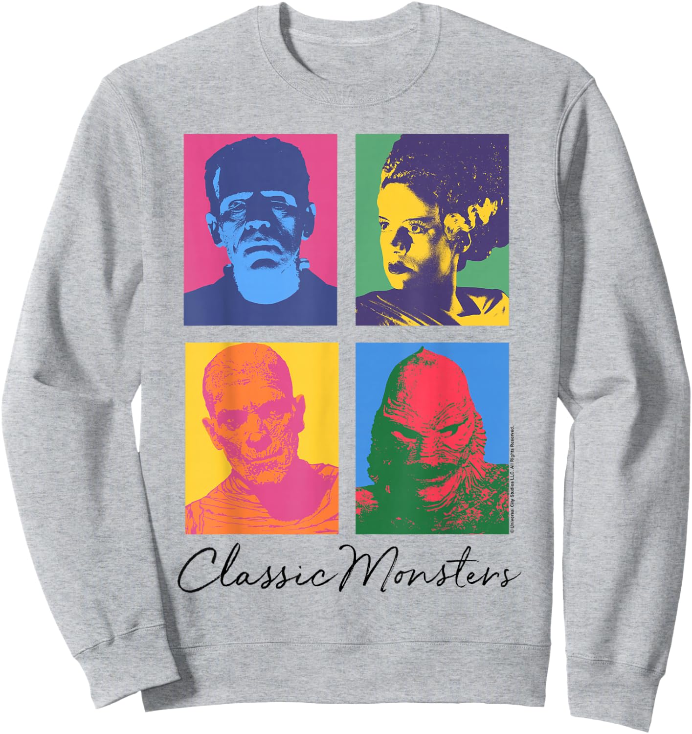 Universal Monsters Classic Monsters Box Up Sweatshirt - Sweatshirt | Ash