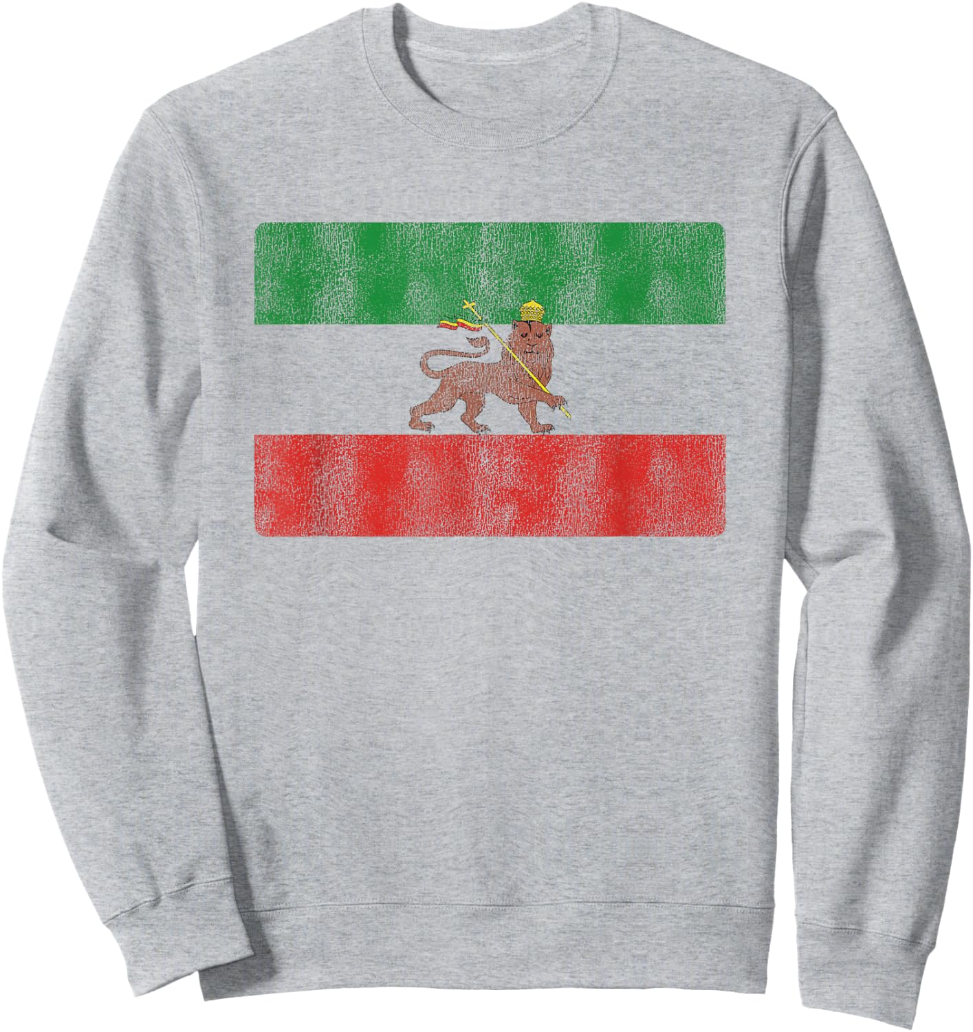 Rasta Rastafari Lion Ethiopia Flag Rastafarian Sweatshirt - Sweatshirt | Ash