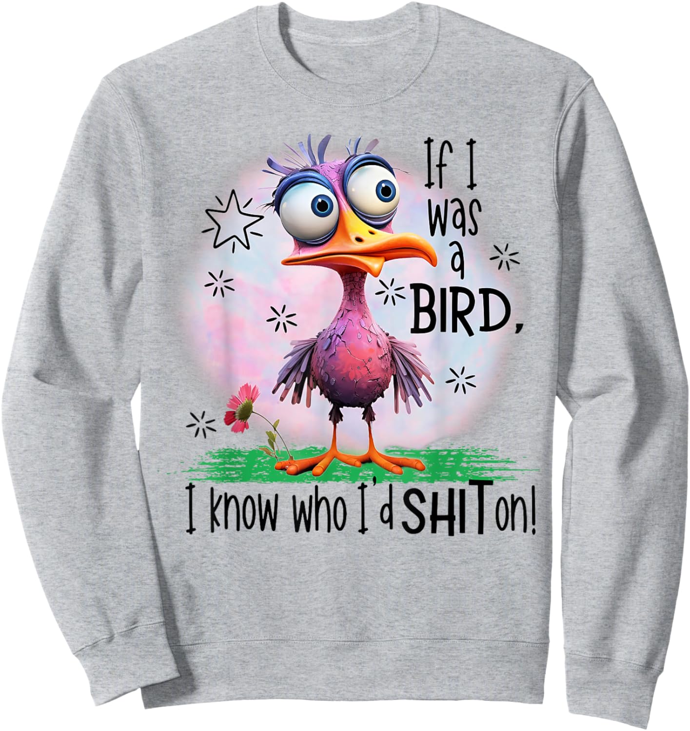 If I Was A Bird I Know Who I'd Shit On Sweatshirt - Sweatshirt | Ash