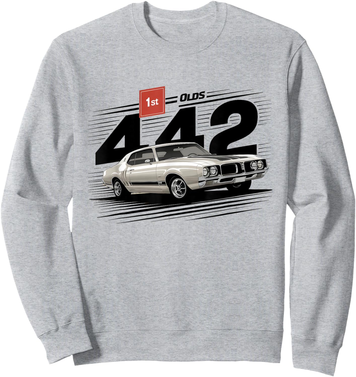 Person into classic cars 1969 69 olds Vintage 442 muscle car Sweatshirt - Sweatshirt | Ash