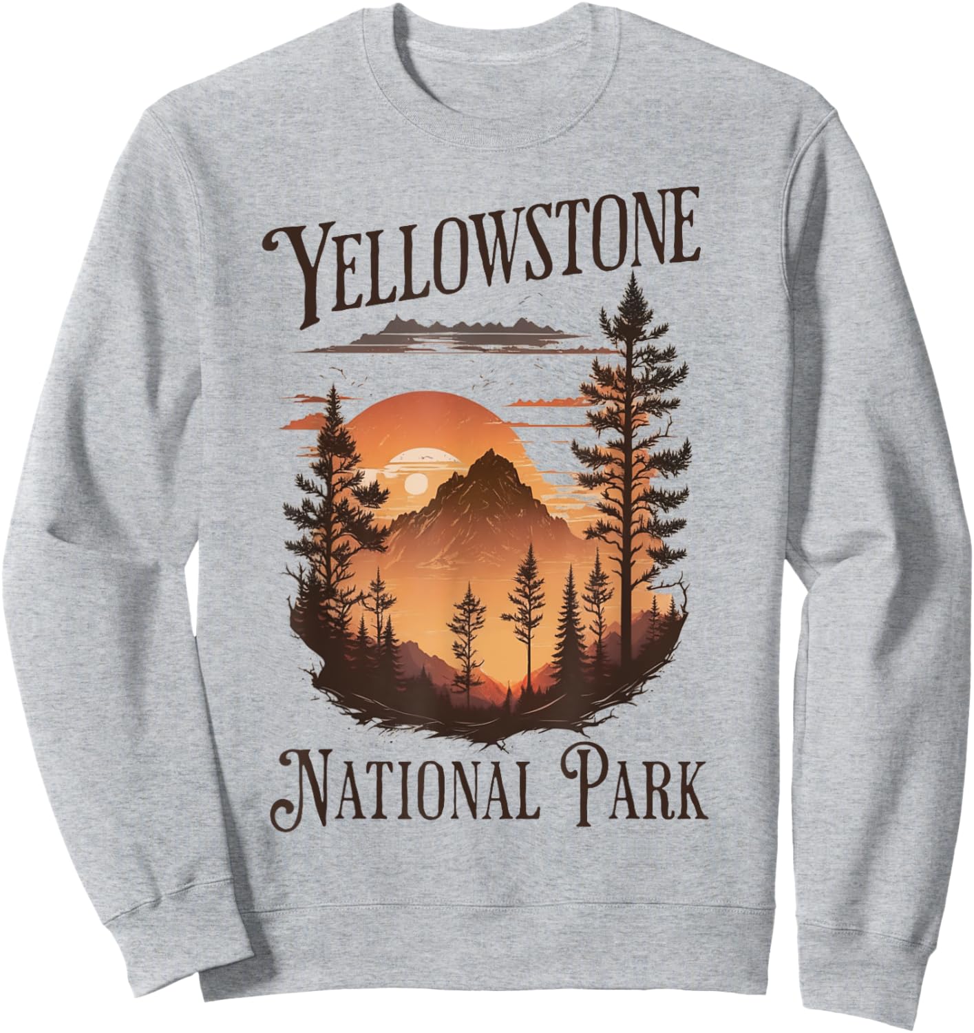 Yellowstone National Park Sweatshirt - Sweatshirt | Ash