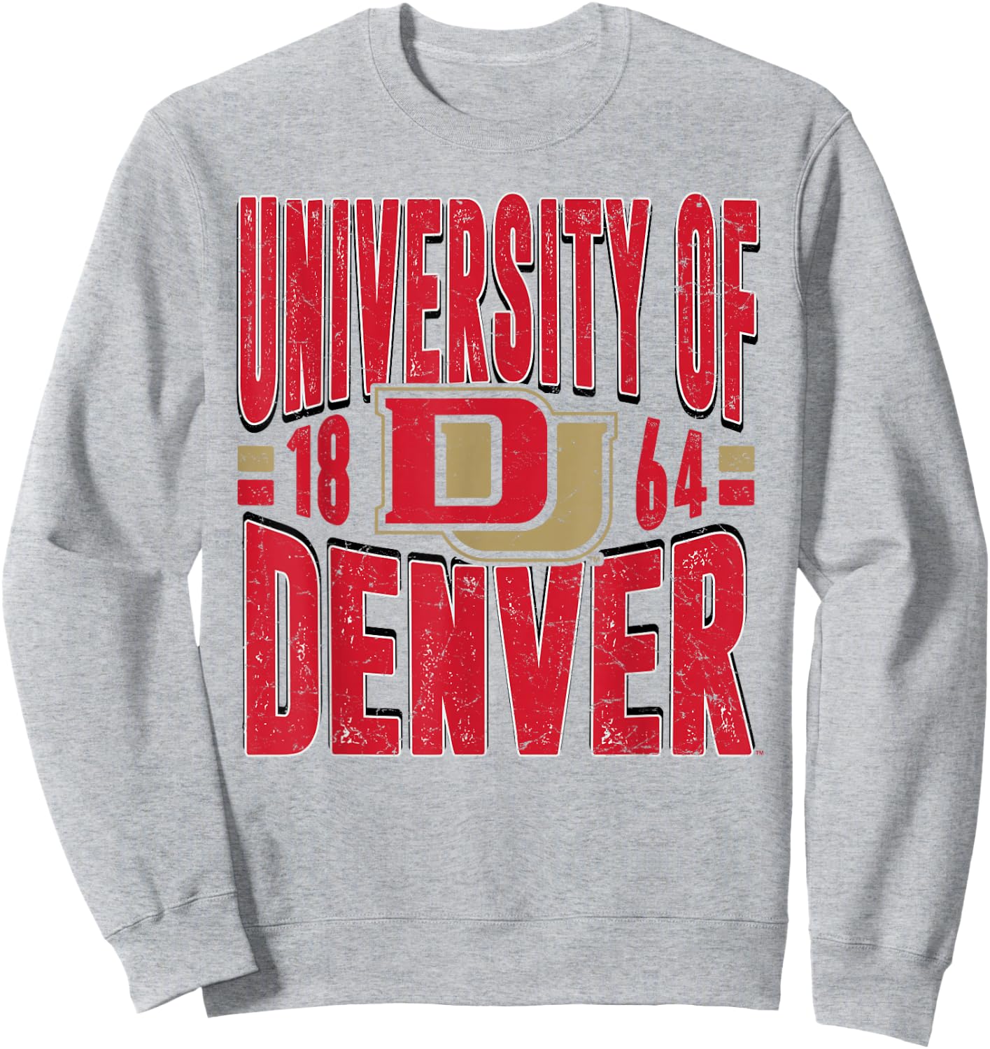 Denver Pioneers Vintage 90's Retro White Officially Licensed Sweatshirt - Sweatshirt | Ash