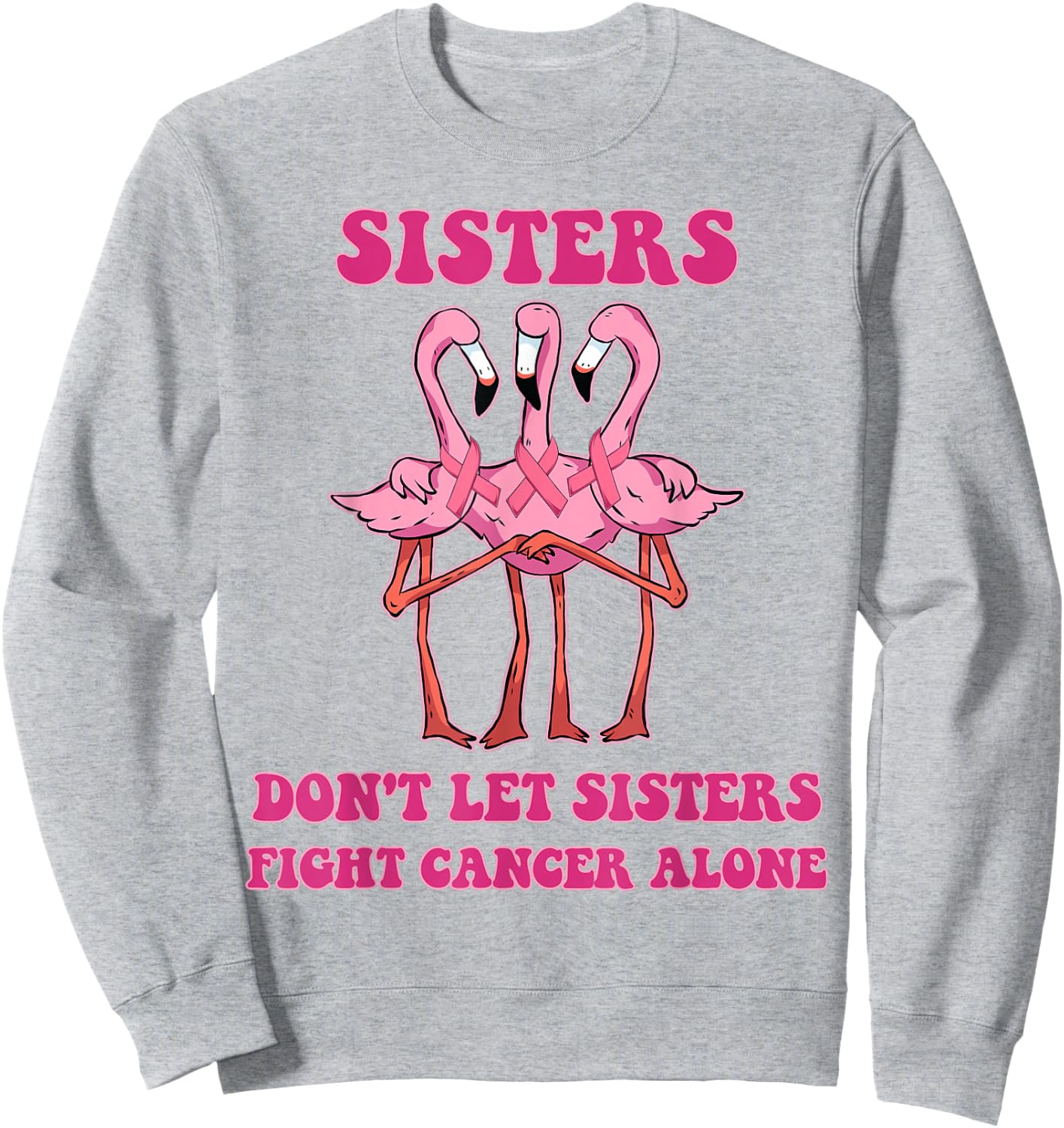 Breast Cancer shirt Women Breast Cancer Awareness Sweatshirt - Sweatshirt | Ash