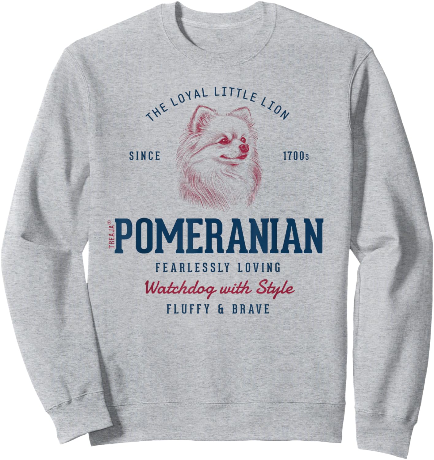 Retro Styled Vintage Pomeranian Sweatshirt - Sweatshirt | Ash