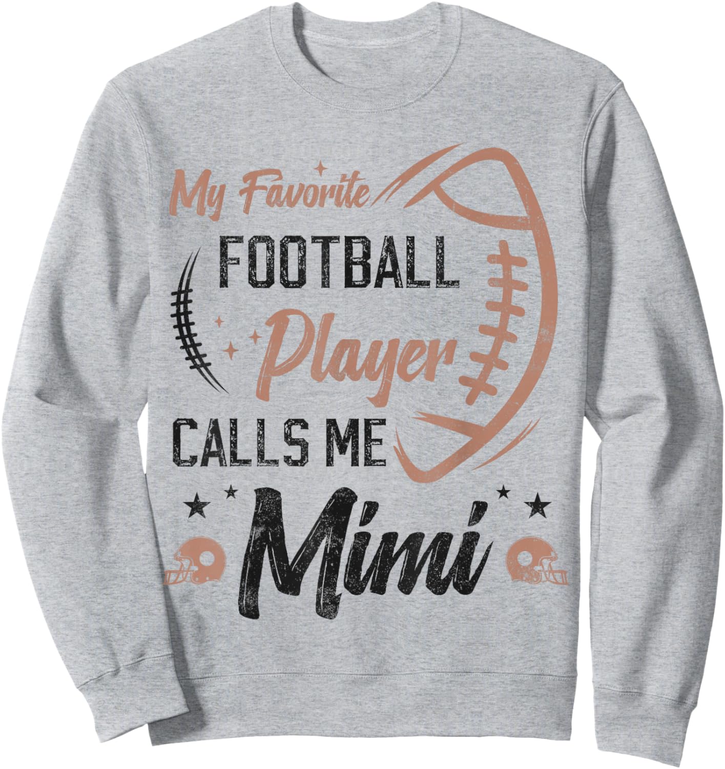 my favorite Football player calls me mimi, Football grandma Sweatshirt - Sweatshirt | Ash