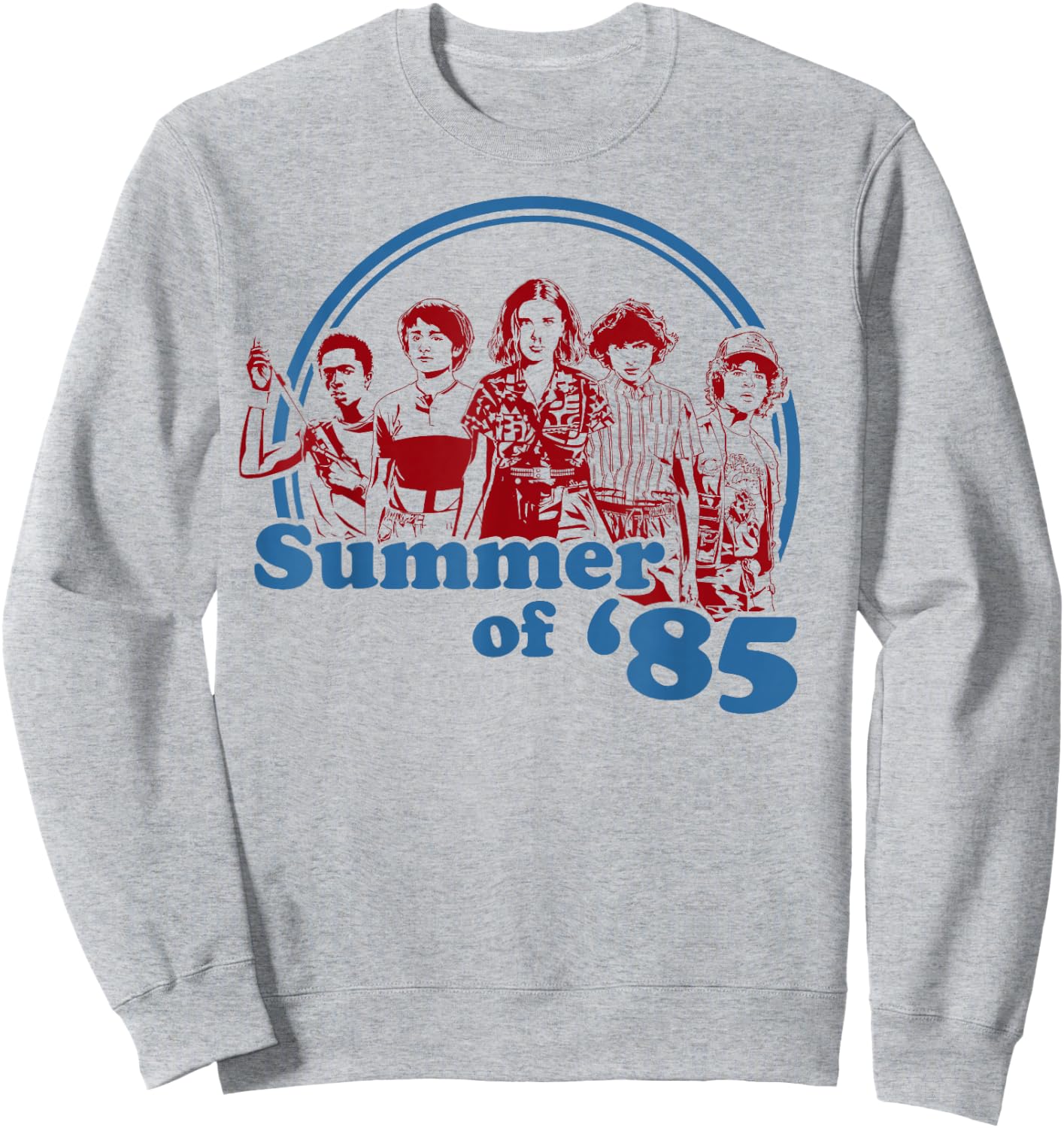 Netflix Stranger Things Summer Of '85 Group Shot Sweatshirt - Sweatshirt | Ash