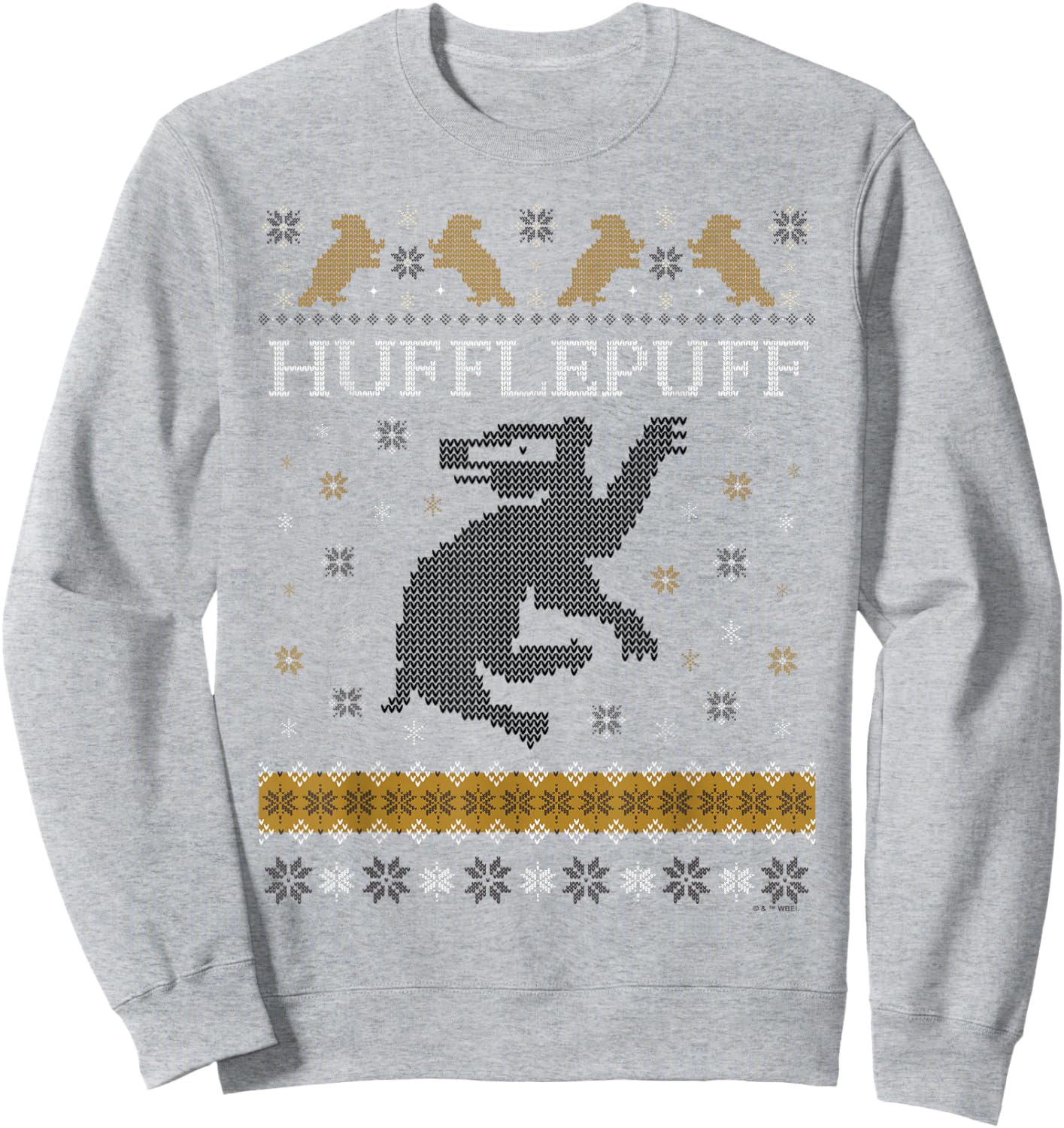 Harry Potter Hufflepuff Ugly Christmas Sweatshirt - Sweatshirt | Ash