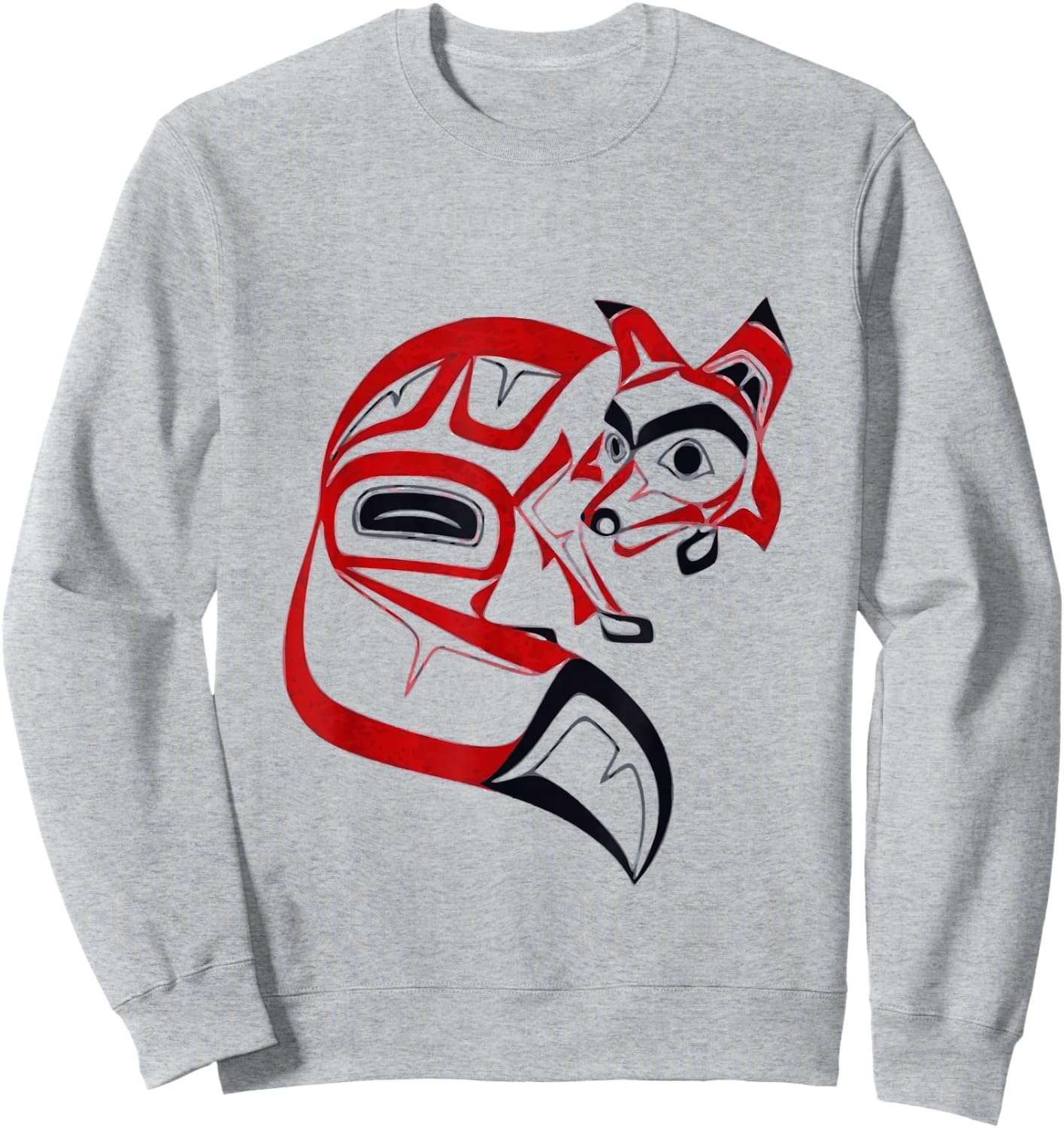 Pacific Northwest tribe art Tribal Fox Totem Foxes Art Sweatshirt - Sweatshirt | Ash