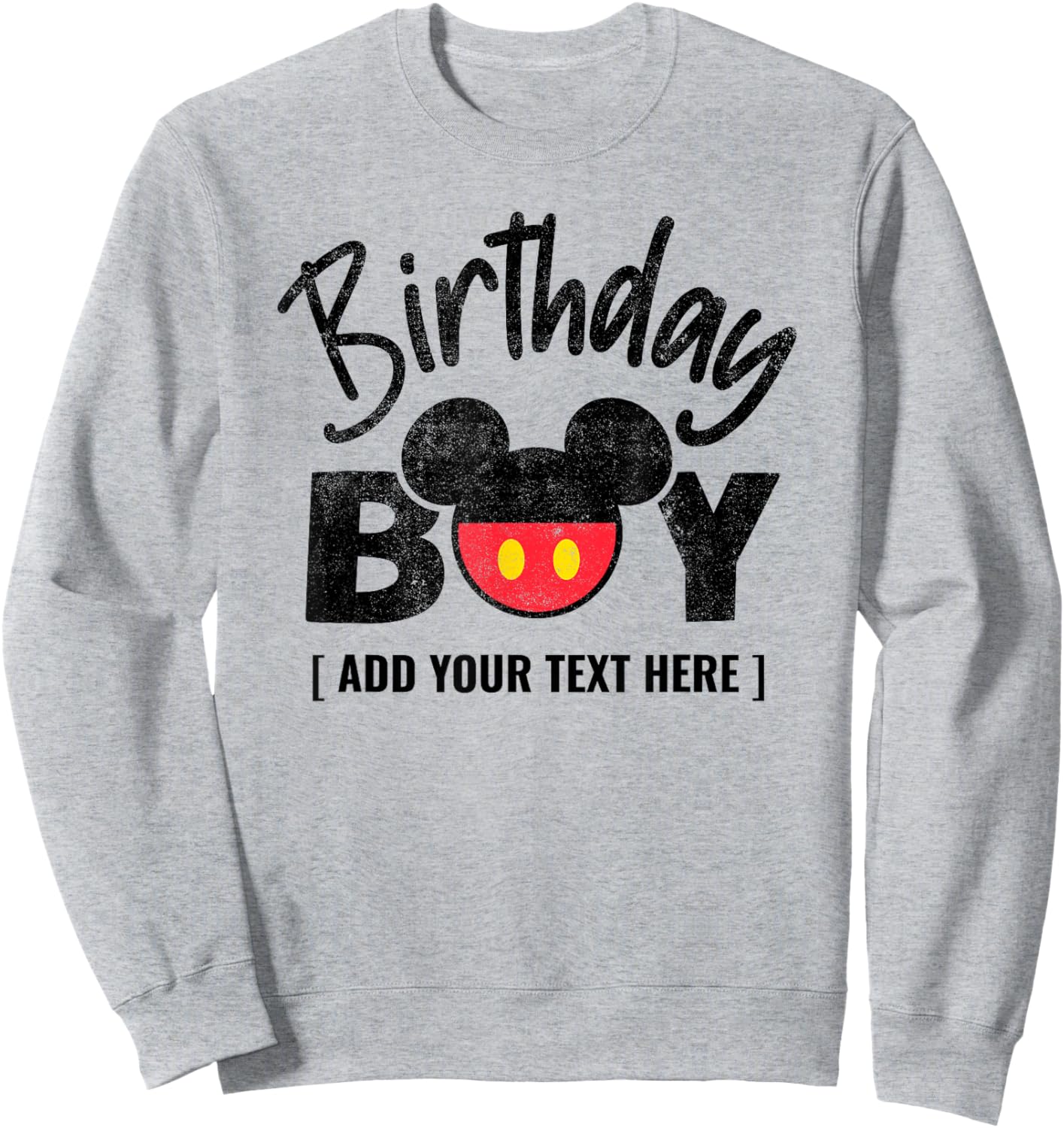Disney Mickey And Friends Birthday Boy Customized Retro Sweatshirt - Sweatshirt | Ash
