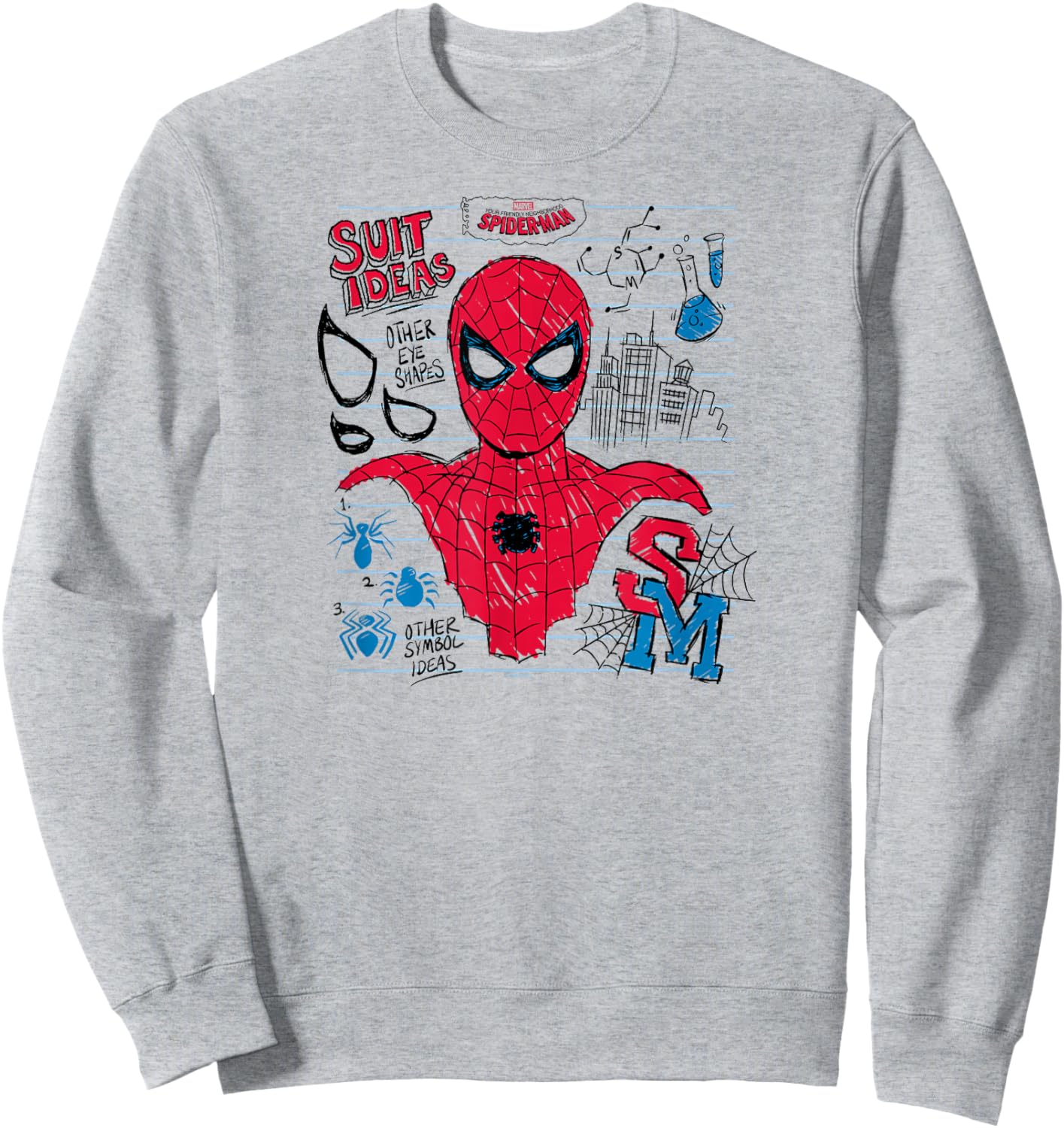 Your Friendly Neighborhood Spider-Man - Scribble Spidey Sweatshirt - Sweatshirt | Ash