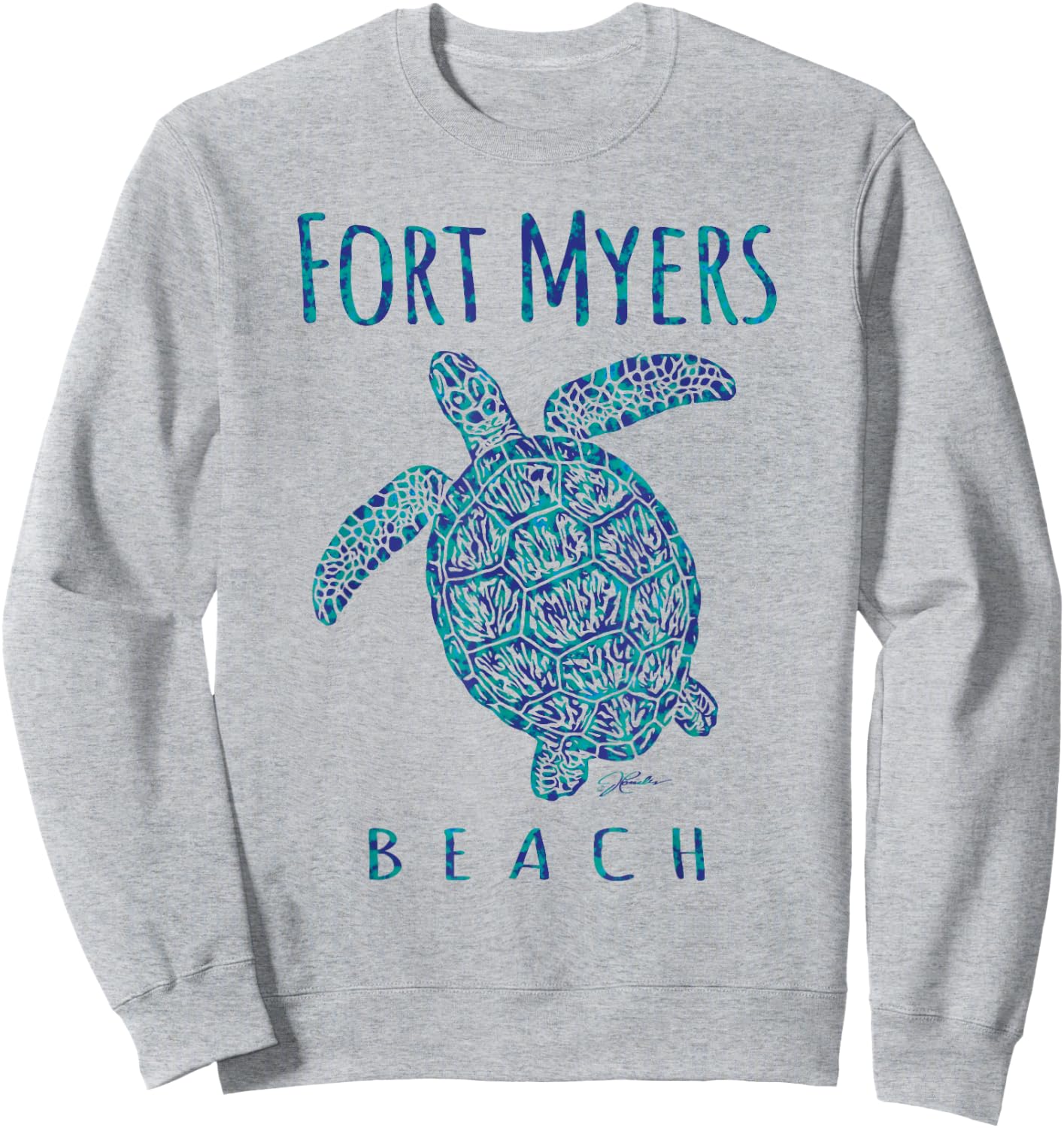 JCombs: Fort Myers Beach, FL, Sea Turtle, Beach Men Women Kids Sweatshirt - Sweatshirt | Ash