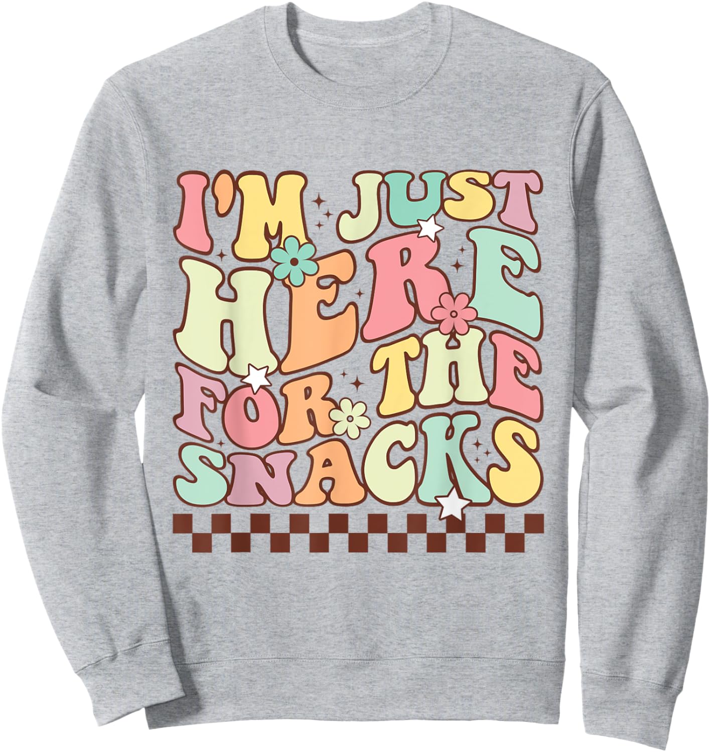 I'm Just Here For The Snacks Funny Football Men Sweatshirt - Sweatshirt | Ash