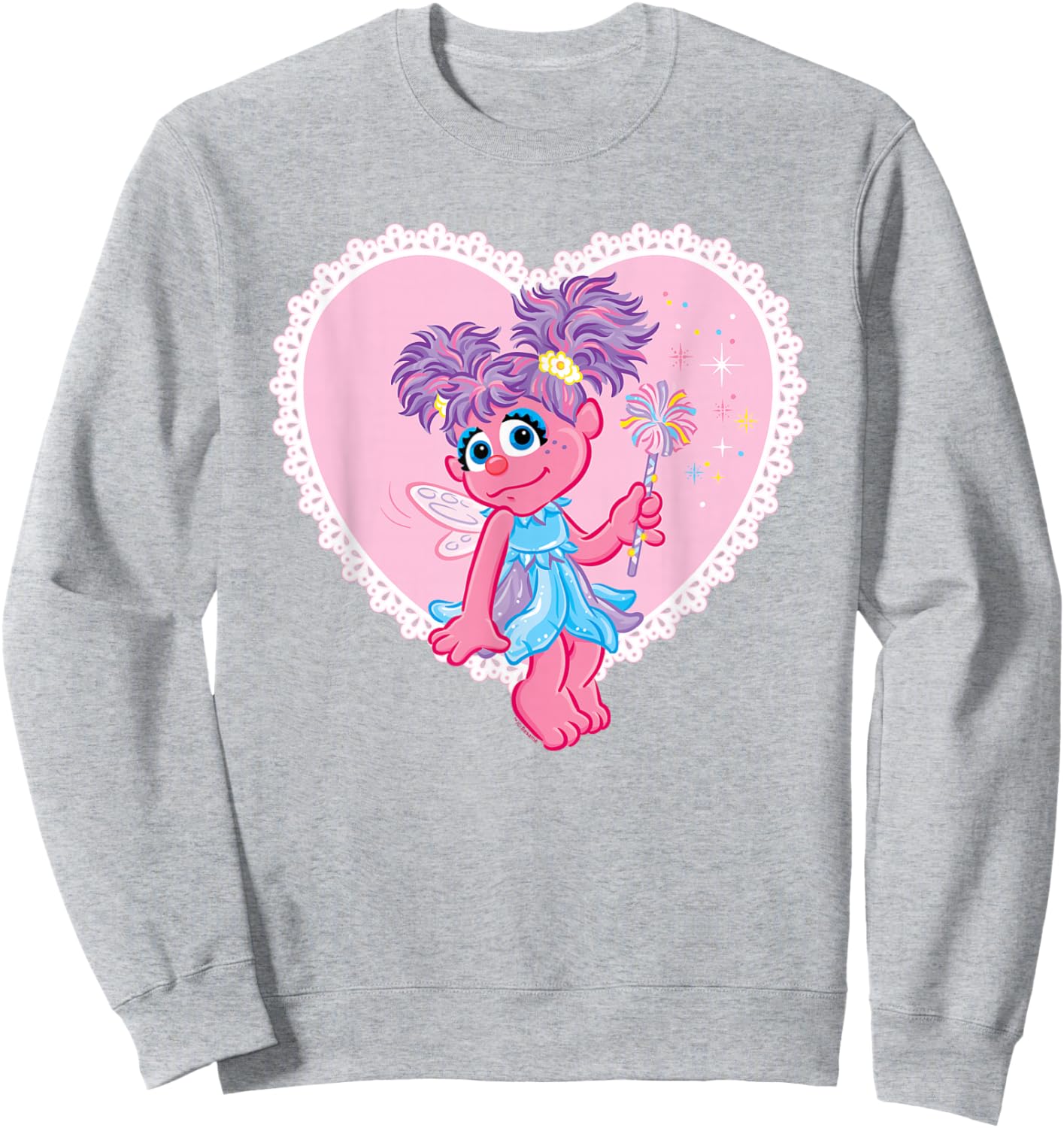 Sesame Street Valentine's Day Heart with Abby Cadabby Sweatshirt - Sweatshirt | Ash