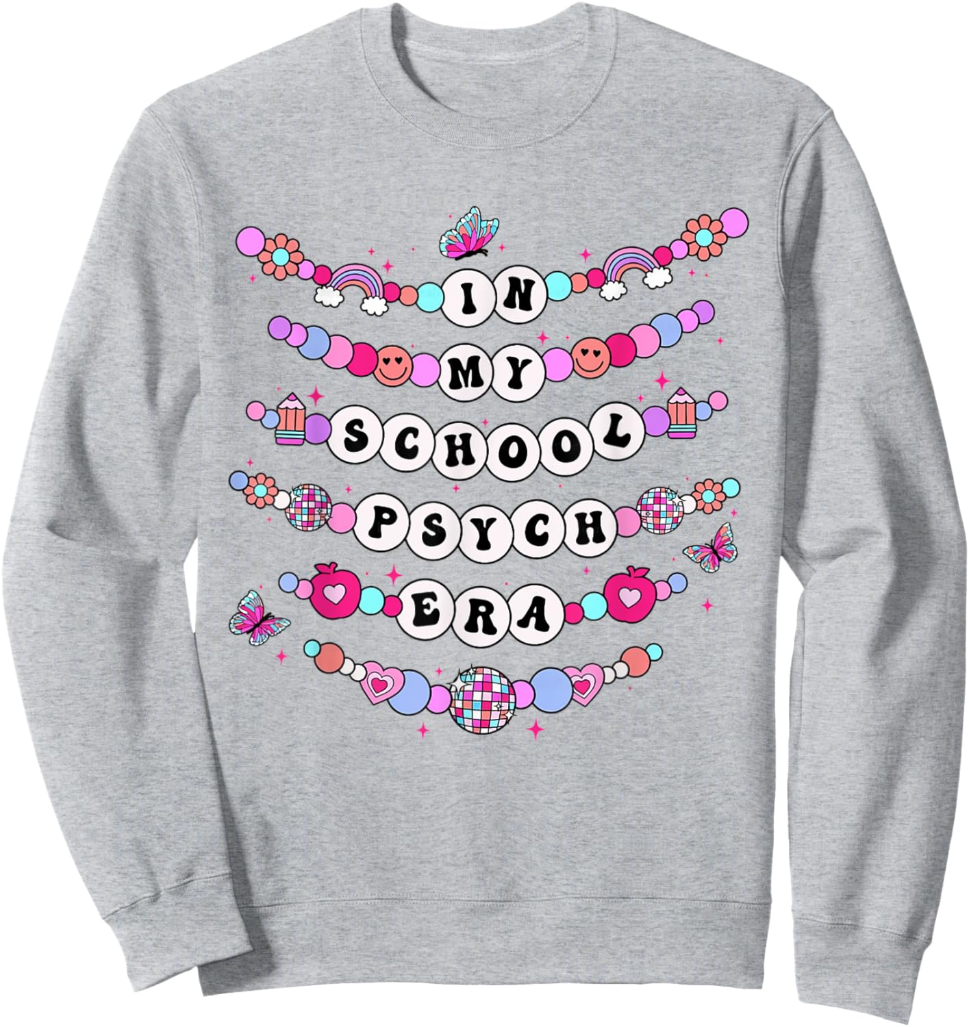 Women In My School Psych Era Retro School Psychologist Sweatshirt - Sweatshirt | Ash