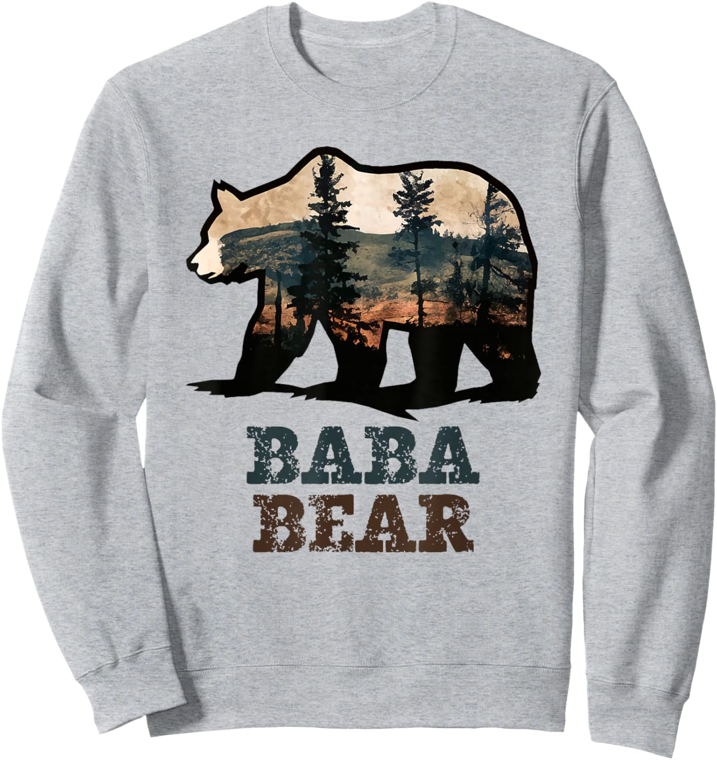 Baba Bear Vintage Retro Funny Sweatshirt - Sweatshirt | Ash