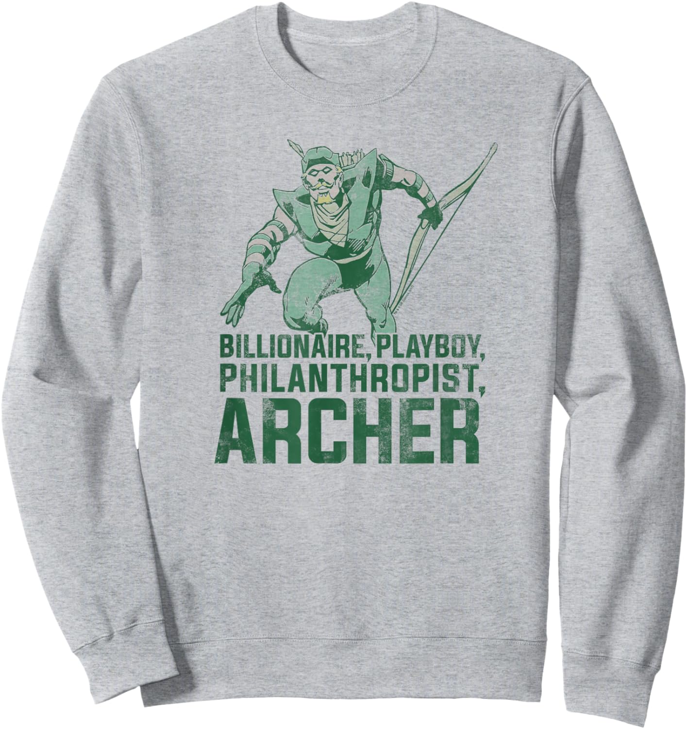Green Arrow Archer Sweatshirt - Sweatshirt | Ash