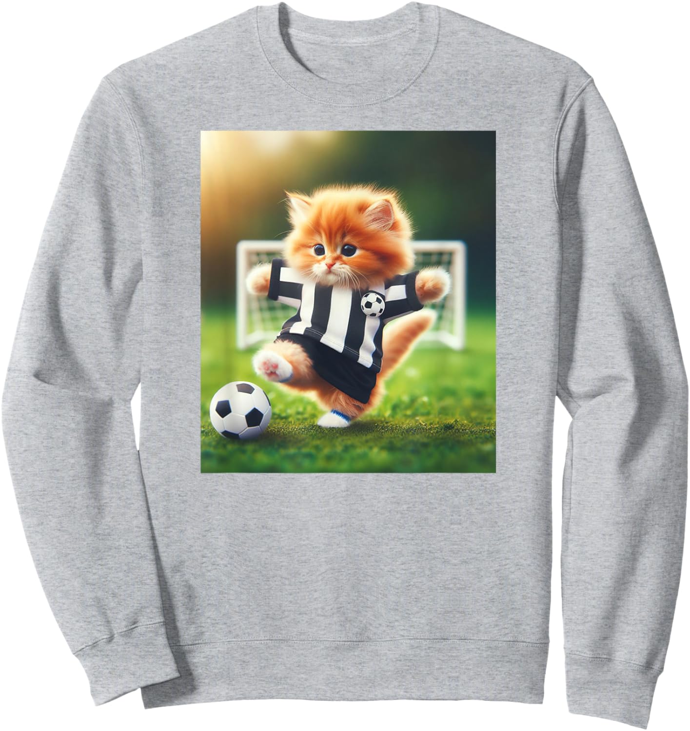 Soccer Referee Cat Men Women Kids Sweatshirt - Sweatshirt | Ash