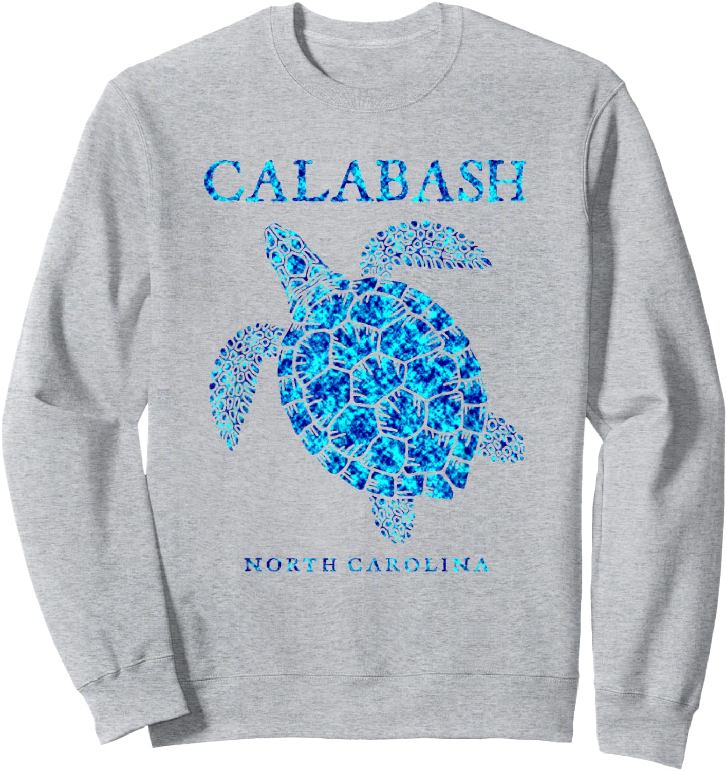 Calabash North Carolina Sea Turtle Beach Girls Boys Sweatshirt - Sweatshirt | Ash