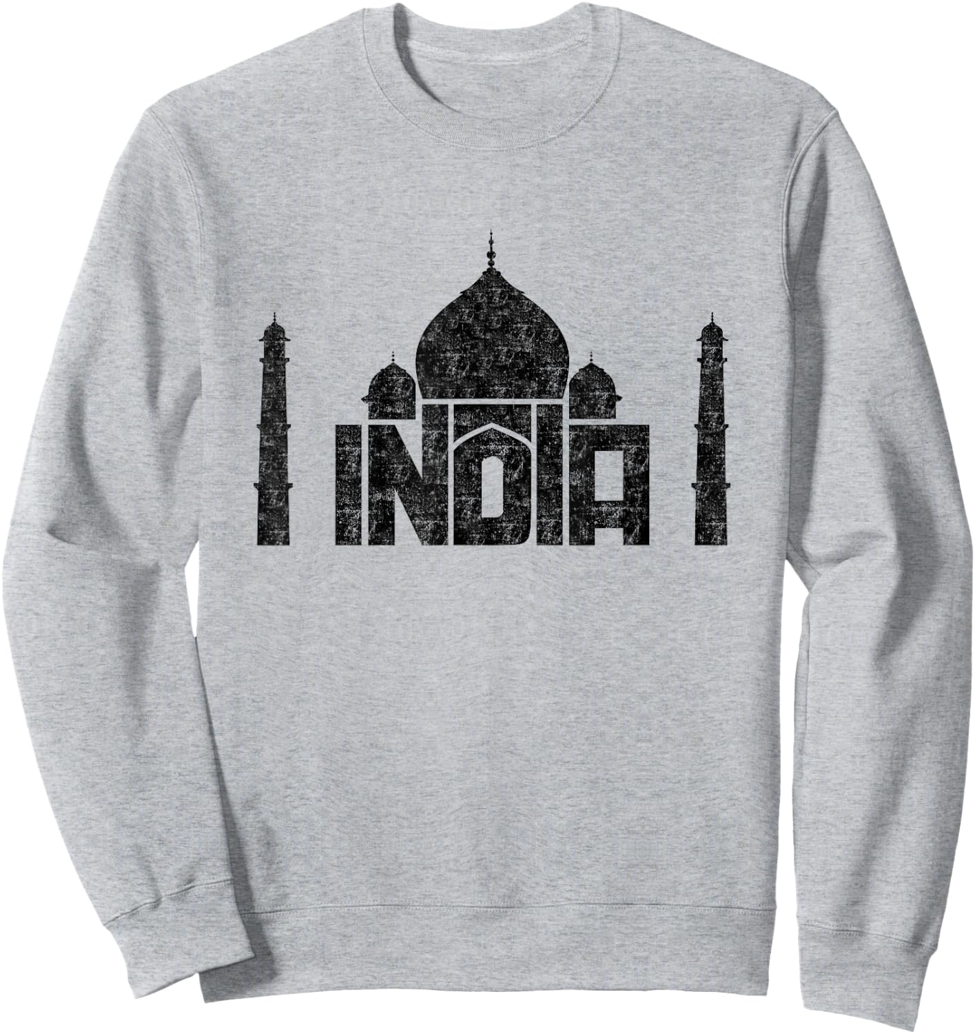 India Nice Taj Mahal in Agra Funny Typography Souvenir Gift Sweatshirt - Sweatshirt | Ash