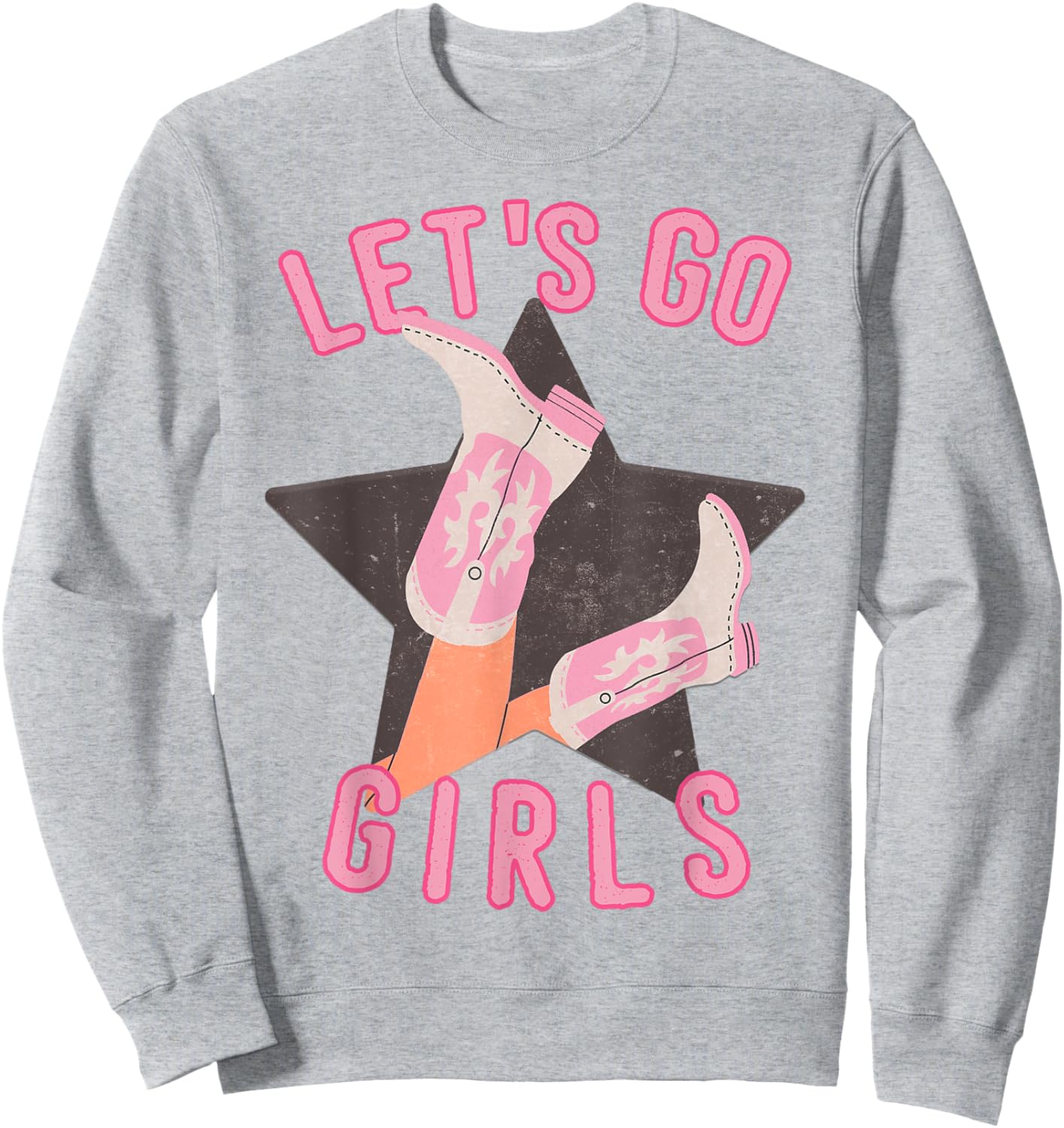 Western Let's Go Girls Bridal Bachelorette Party Matching Sweatshirt - Sweatshirt | Ash