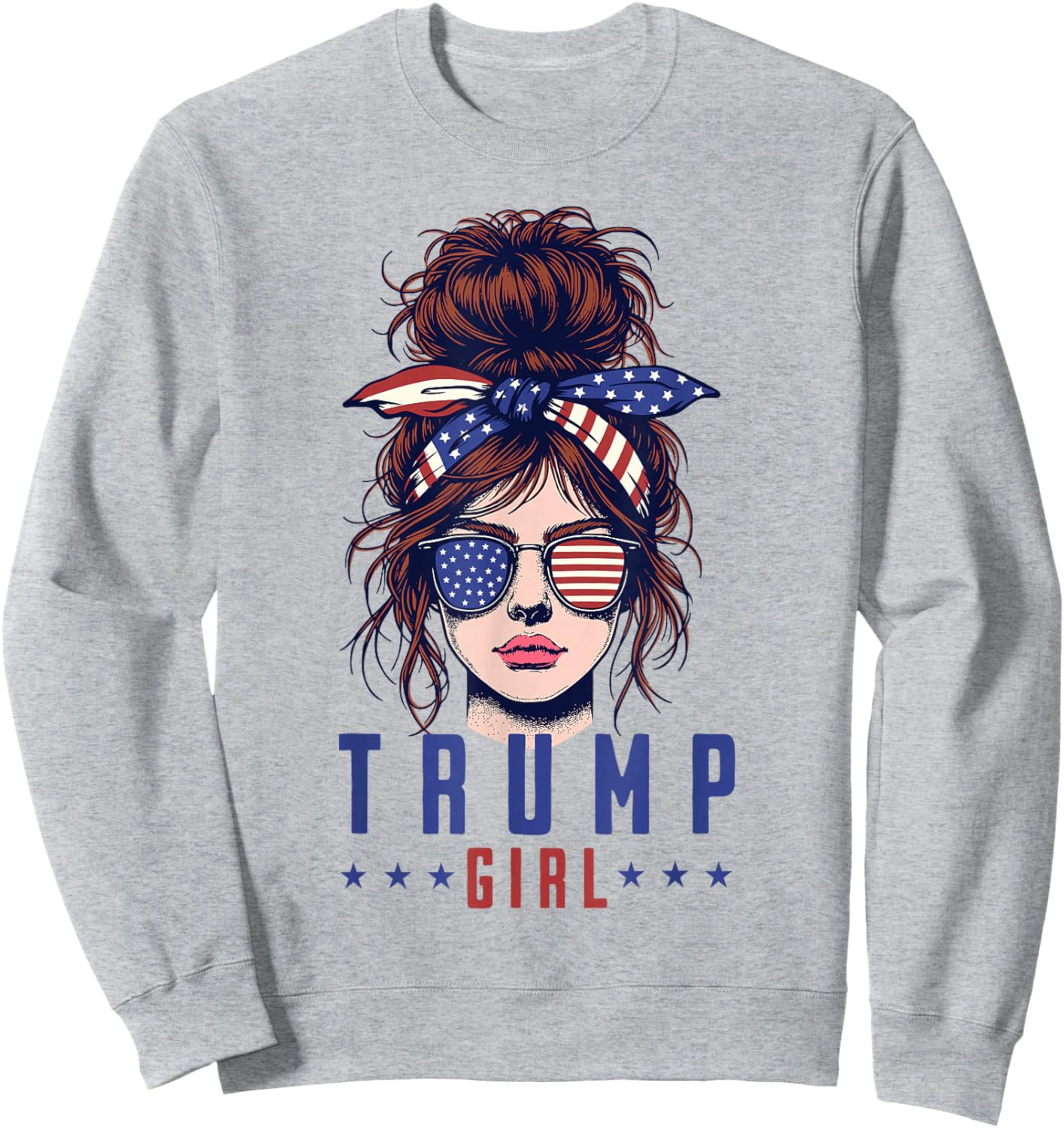 Women Yes I'm A Trump Girl Get Over It Trump 2024 Election Sweatshirt - Sweatshirt | Ash